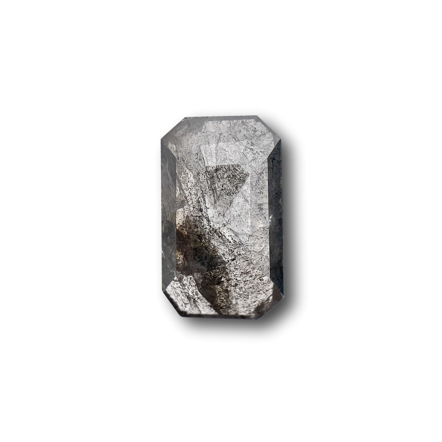 0.99ct | Rustic  Emerald Shape Rose Cut Diamond - Modern Rustic Diamond