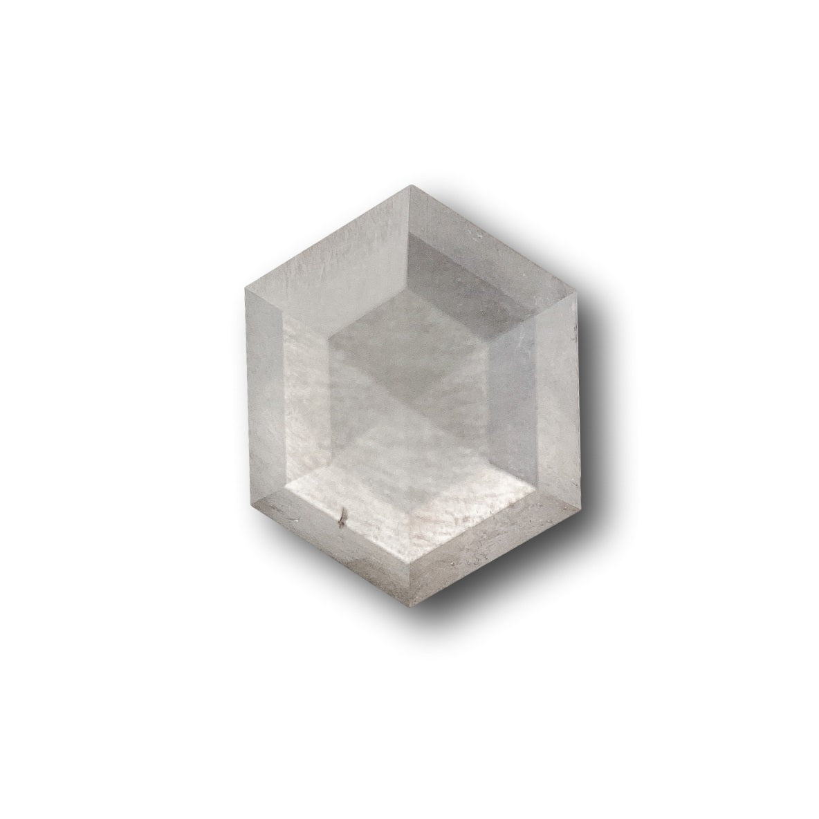 1.53ct | Salt & Pepper Hexagon Shape Rose Cut Diamond - Modern Rustic Diamond