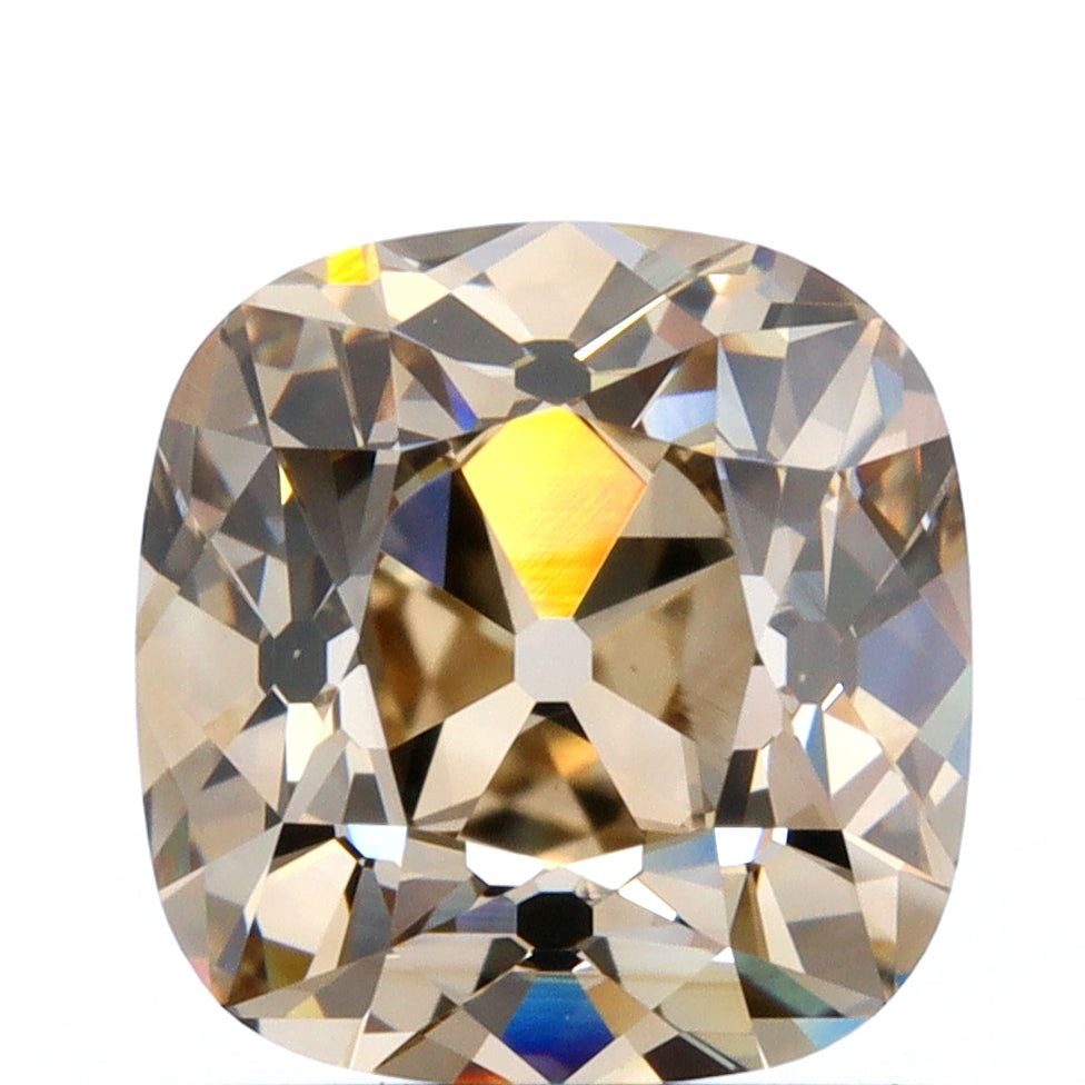 1.27ct | Champagne VVS Cushion Shape Old Mine Cut Diamond - Modern Rustic Diamond