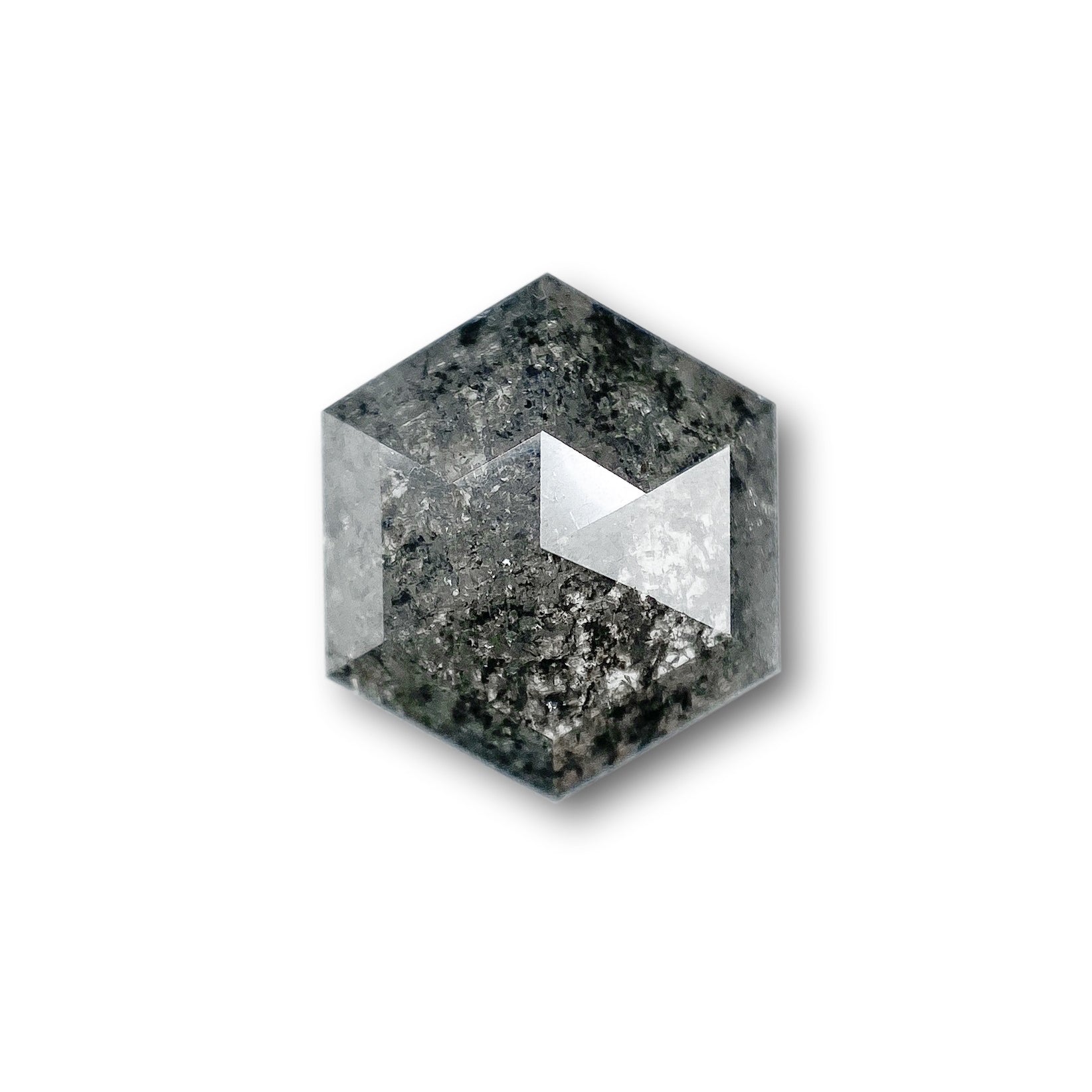 1.41ct | Rustic Hexagon Shape Rose Cut Diamond - Modern Rustic Diamond