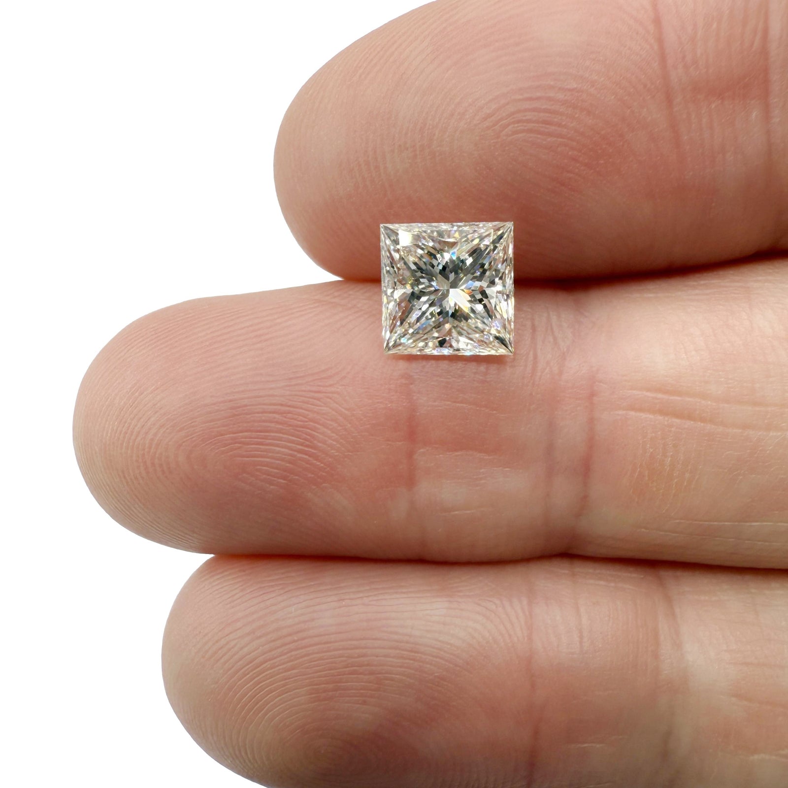 1.95ct | I/VVS1 Princess Shape Brilliant Cut Diamond (GIA) - Modern Rustic Diamond