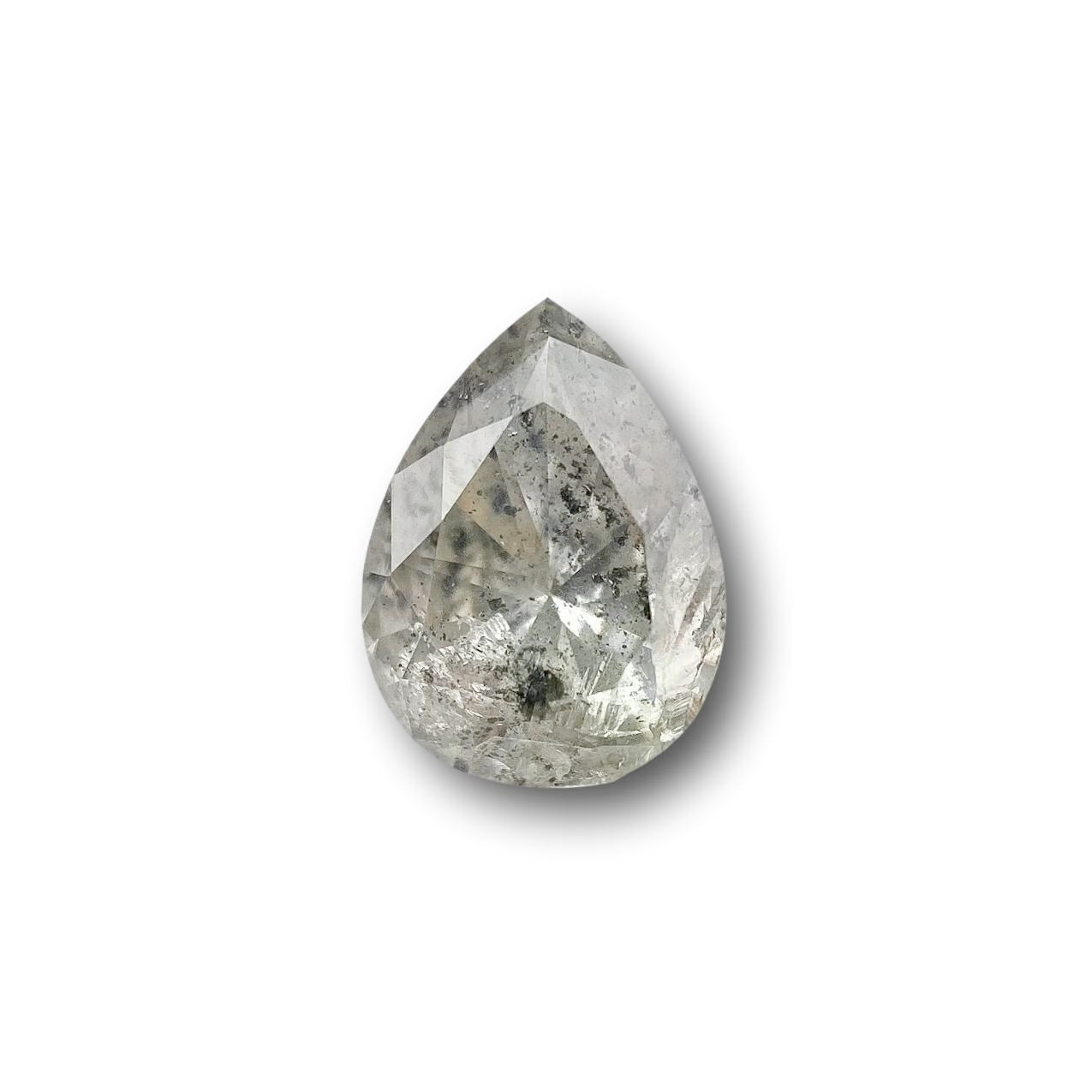 1.16ct | Salt & Pepper Pear Shape Brilliant Cut Diamond - Modern Rustic Diamond