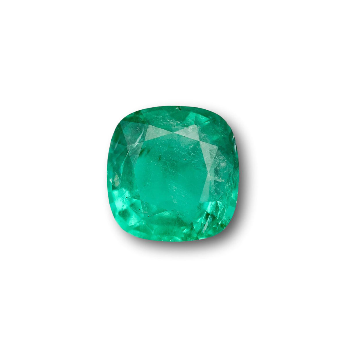 2.88ct | Brilliant Cut Cushion Shape Brazil Emerald - Modern Rustic Diamond