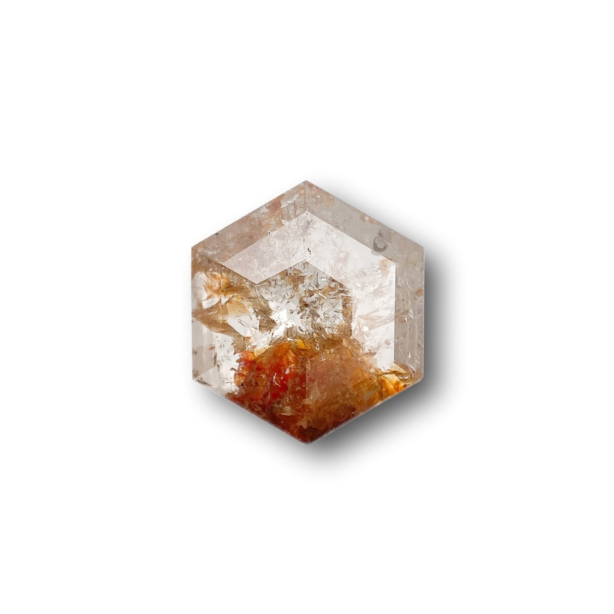 1.15ct | Rustic  Hexagon Shape Rose Cut Diamond - Modern Rustic Diamond