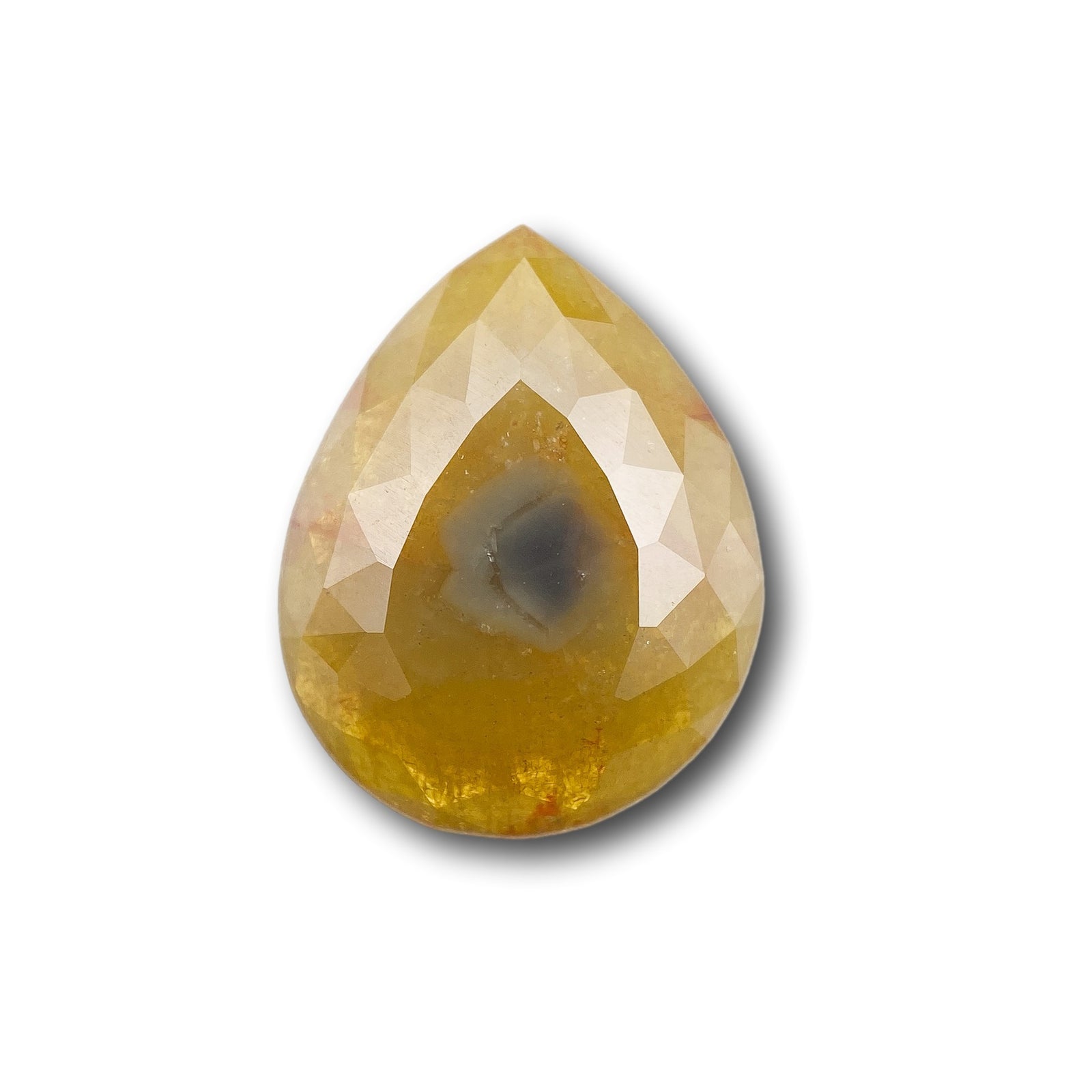 2.80ct | Salt & Pepper Pear Shape Rose Cut Diamond - Modern Rustic Diamond