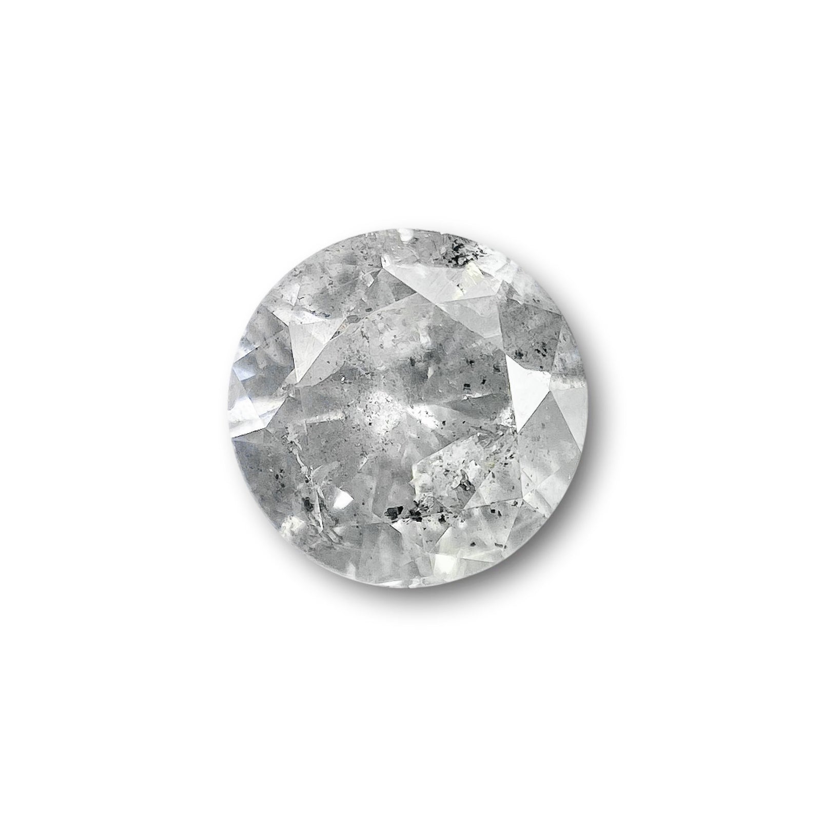 1.03ct | Salt & Pepper Round Shape Brilliant Cut Diamond - Modern Rustic Diamond