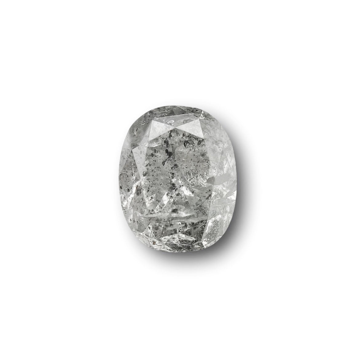 1.09ct | Salt & Pepper Oval Shape Brilliant Cut Diamond - Modern Rustic Diamond