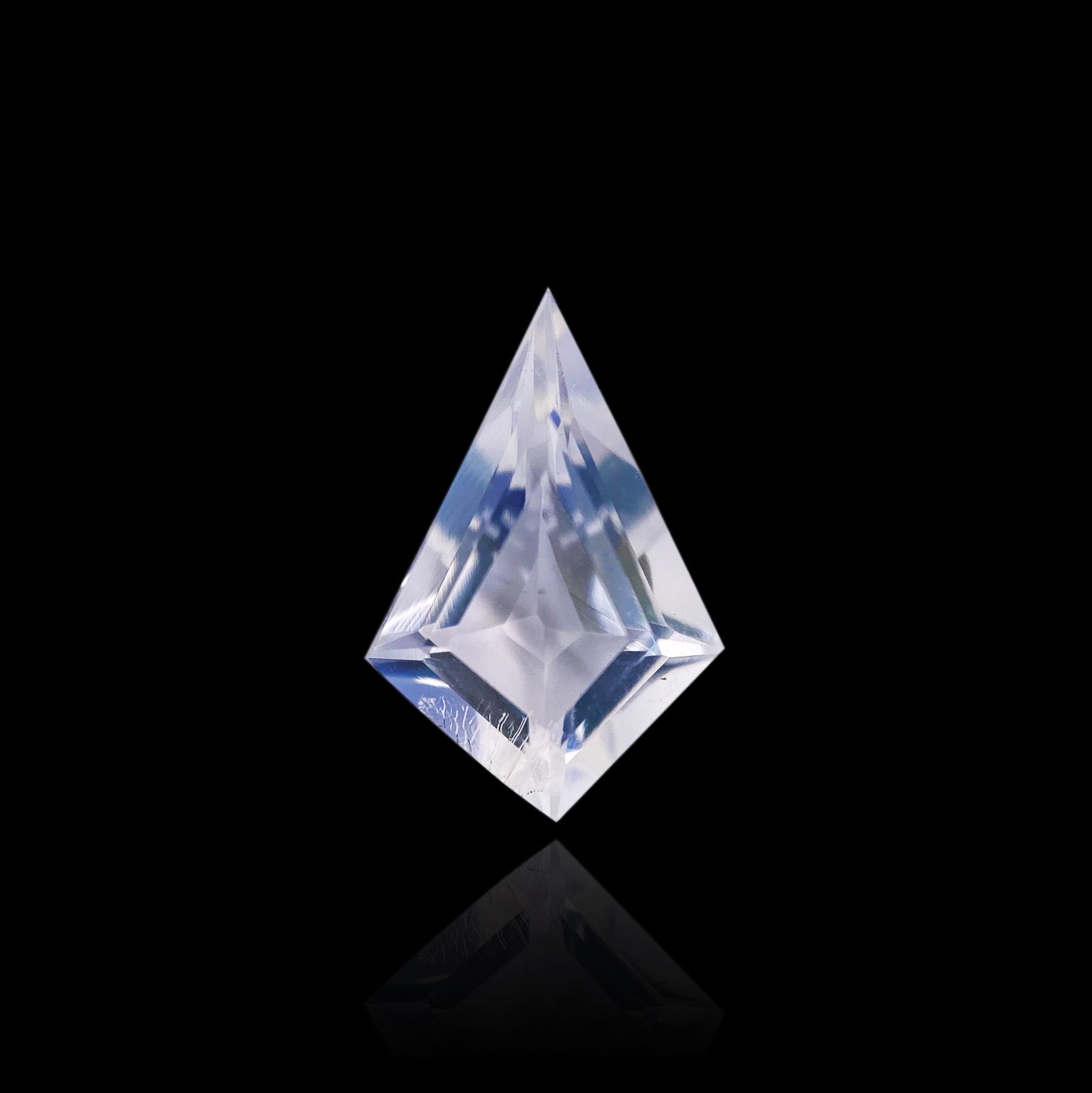 1.60ct |  Kite Shape Step Cut Moonstone - Modern Rustic Diamond