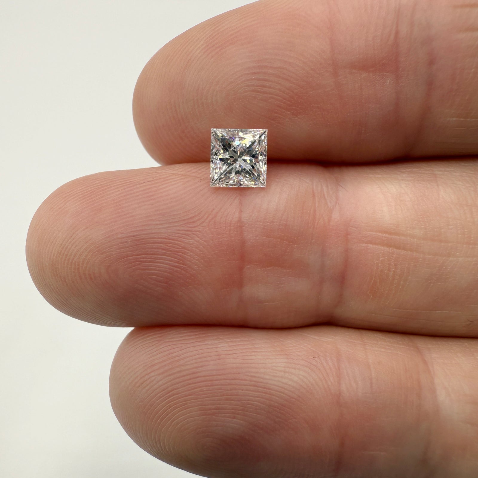 0.90ct | K/SI1 Princess Shape Brilliant Cut Diamond (GIA) - Modern Rustic Diamond