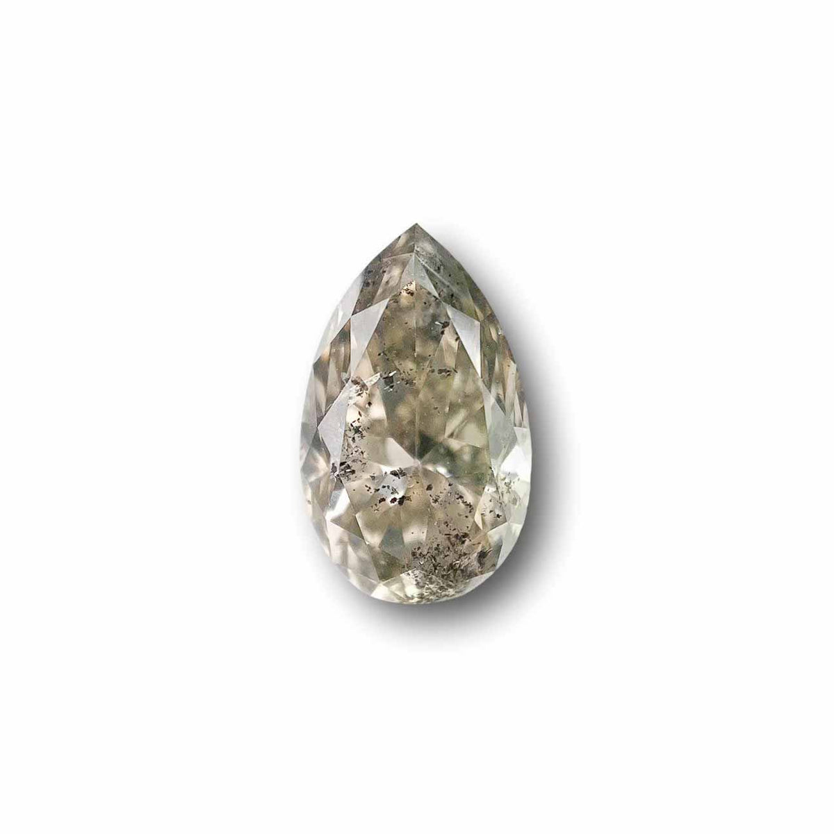 1.19ct | Salt &amp; Pepper Pear Shape Brilliant Cut Diamond - Modern Rustic Diamond
