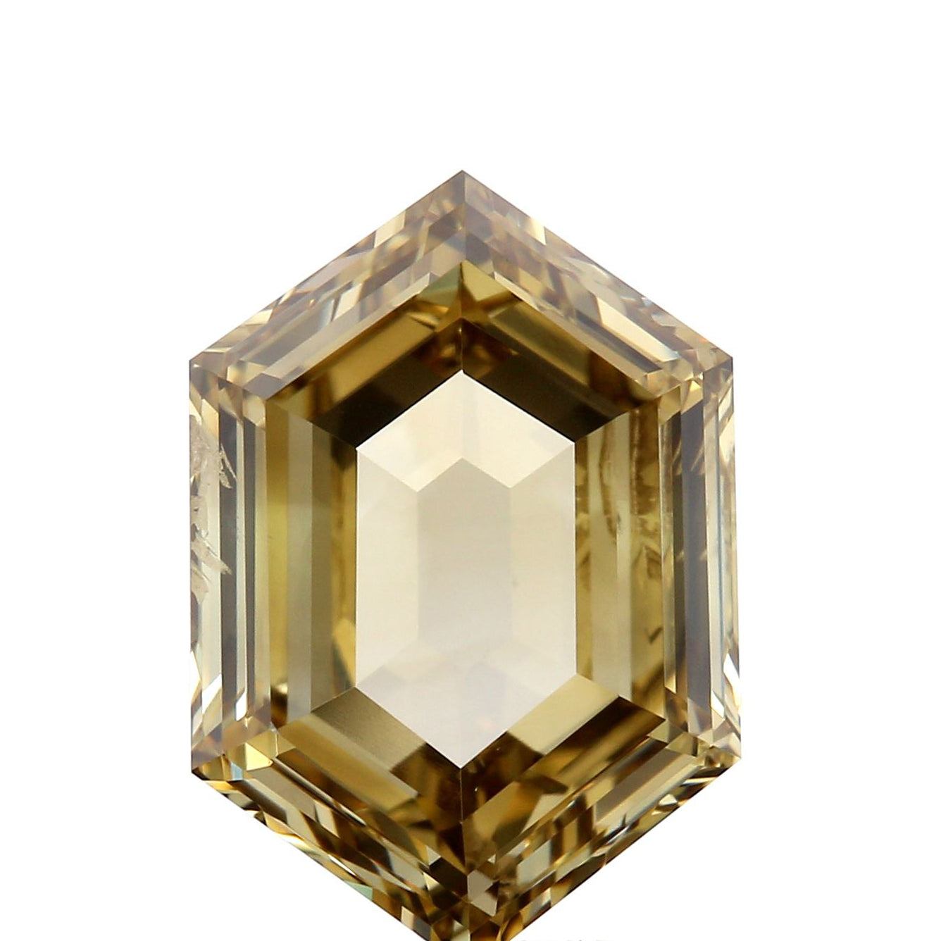 3.13ct | Champagne VS-SI Hexagon Shape Step Cut Diamond - Modern Rustic Diamond