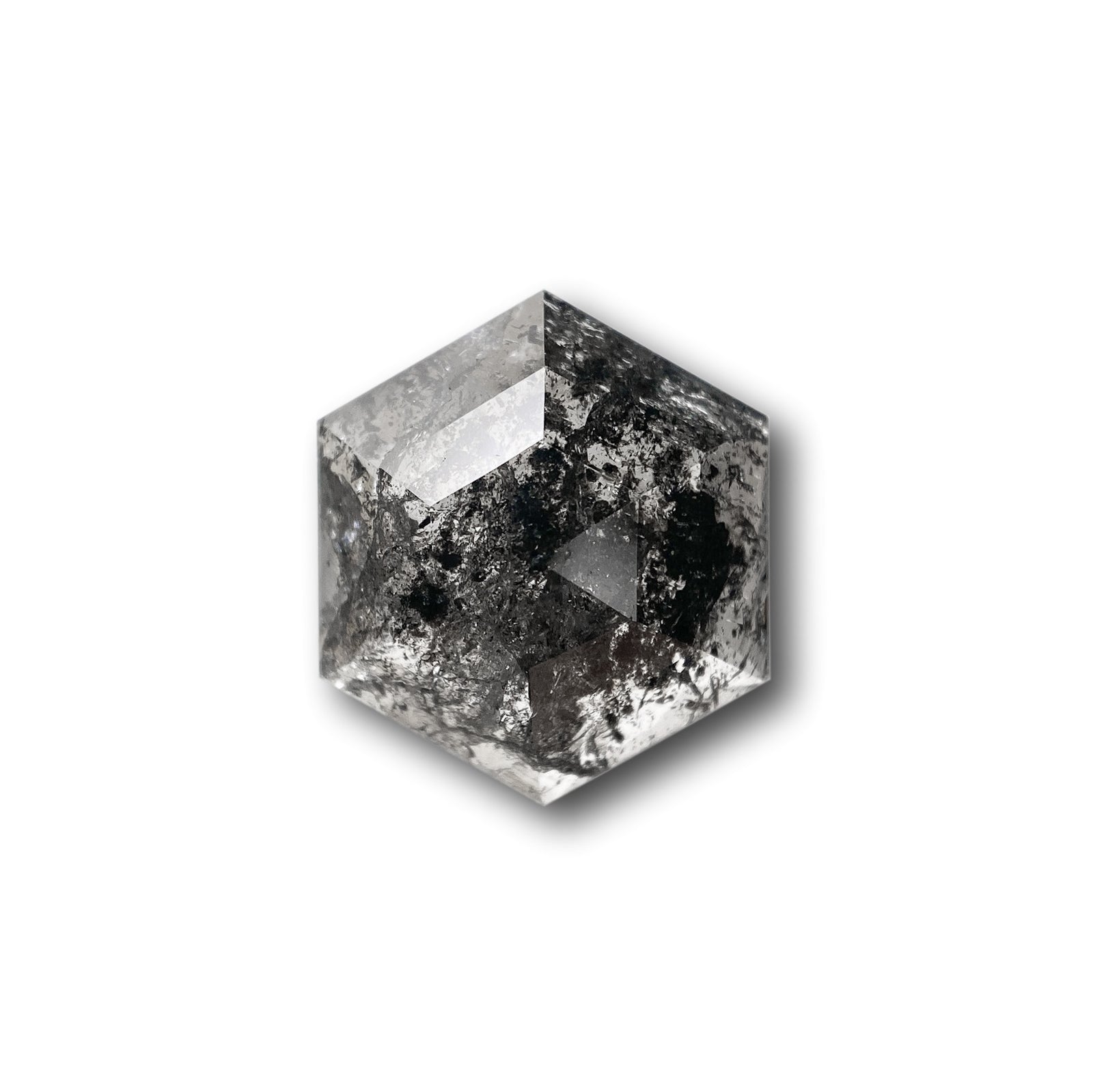 3.11ct | Rustic Hexagon Shape Rose Cut Diamond - Modern Rustic Diamond
