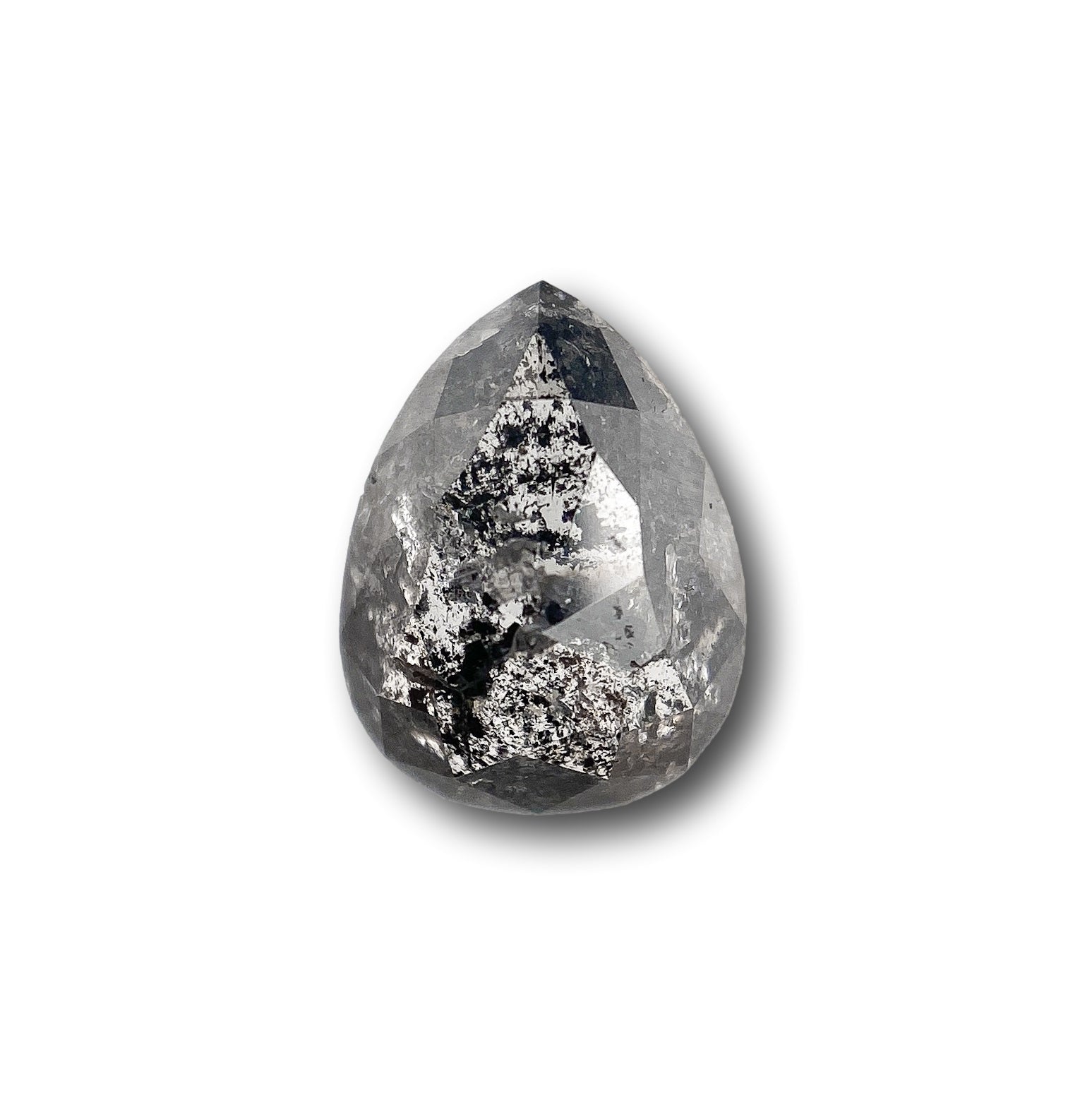 1.56ct | Rustic  Pear Shape Rose Cut Diamond - Modern Rustic Diamond