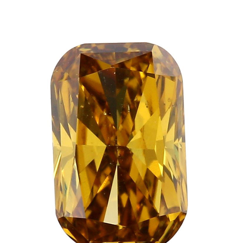 1.03ct | Fancy Deep Brownish Yellow SI1 Cushion Shape Brilliant Cut Diamond (GIA) - Modern Rustic Diamond