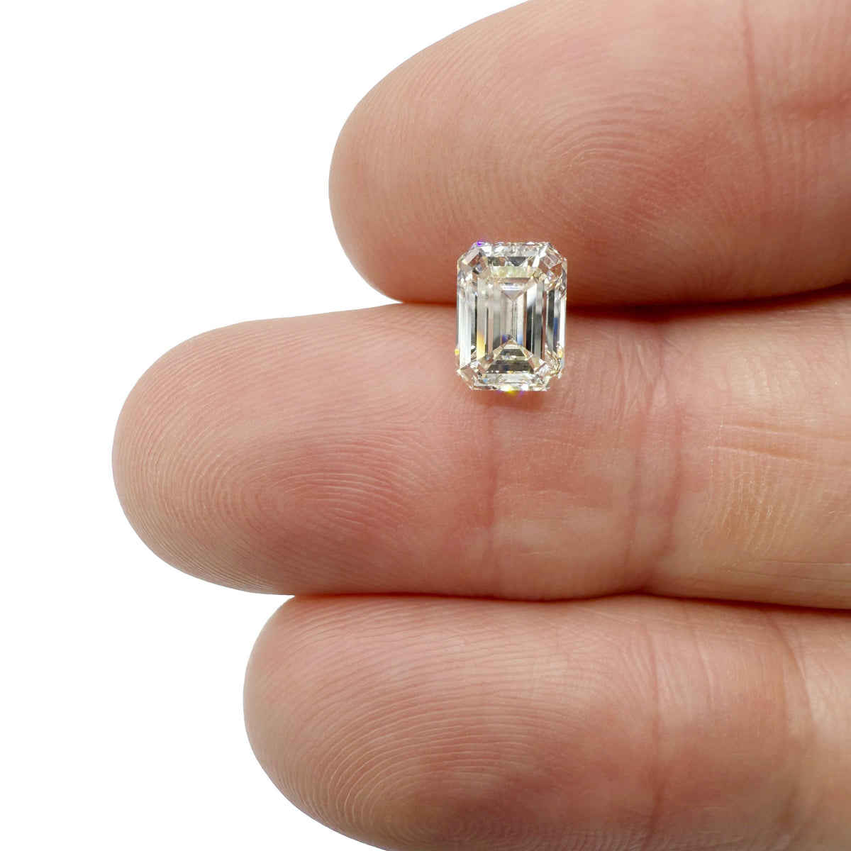 1.51ct | L/VVS1 Emerald Shape Brilliant Cut Diamond (GIA) - Modern Rustic Diamond