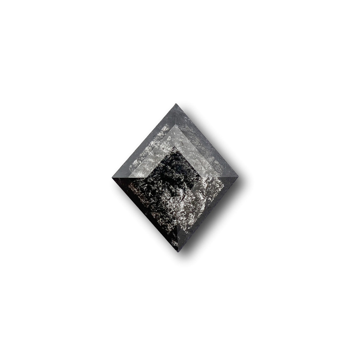 1.01ct | Salt &amp; Pepper Lozenge Shape Rose Cut Diamond - Modern Rustic Diamond