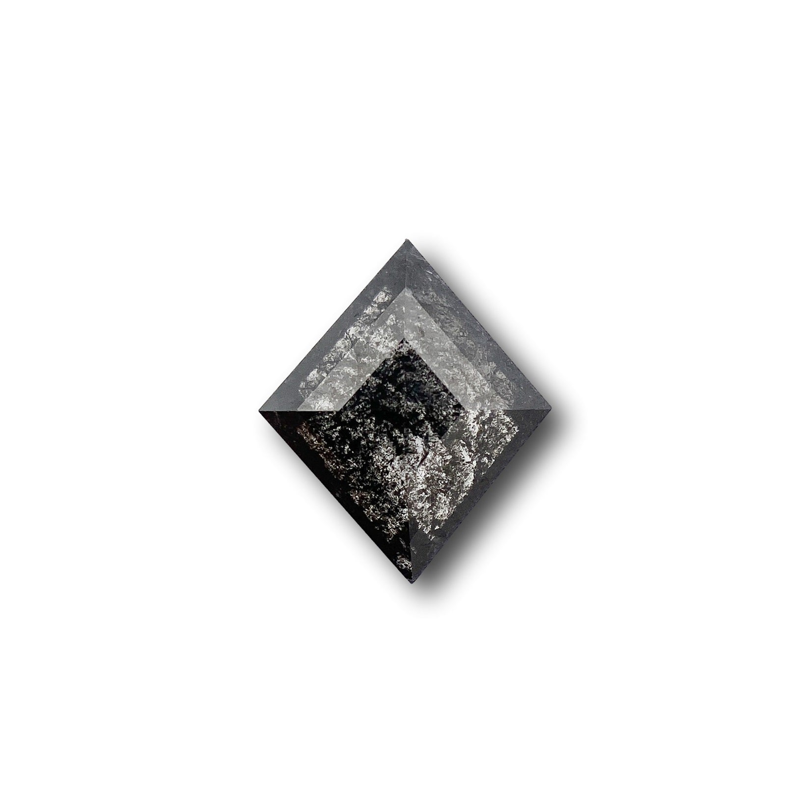 1.01ct | Salt & Pepper Lozenge Shape Rose Cut Diamond - Modern Rustic Diamond