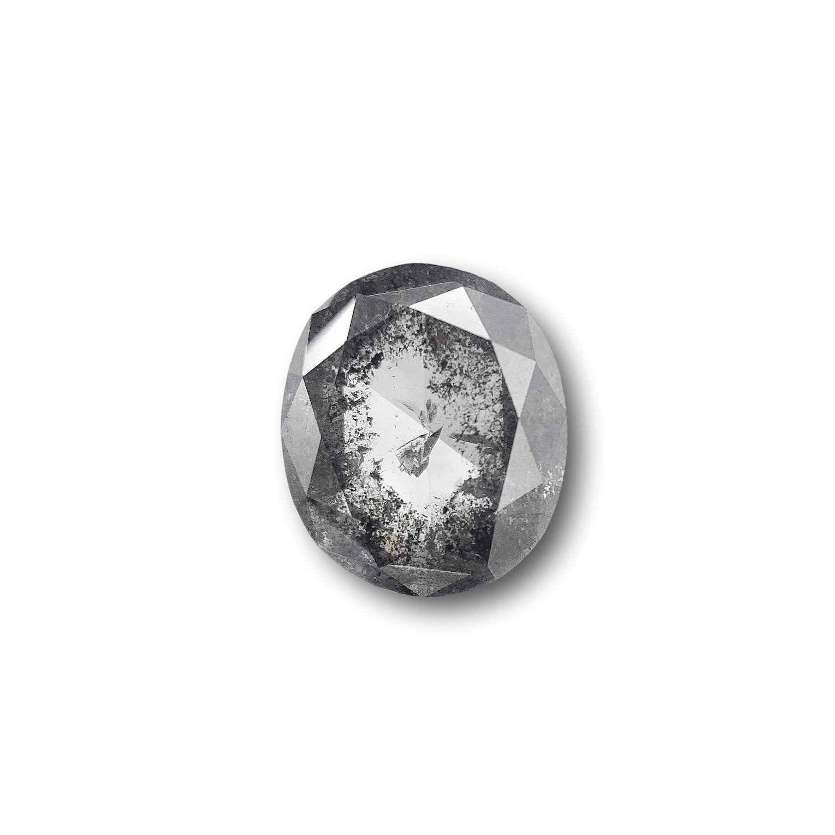 1.33ct | Salt & Pepper Cushion Shape Brilliant Cut Diamond - Modern Rustic Diamond