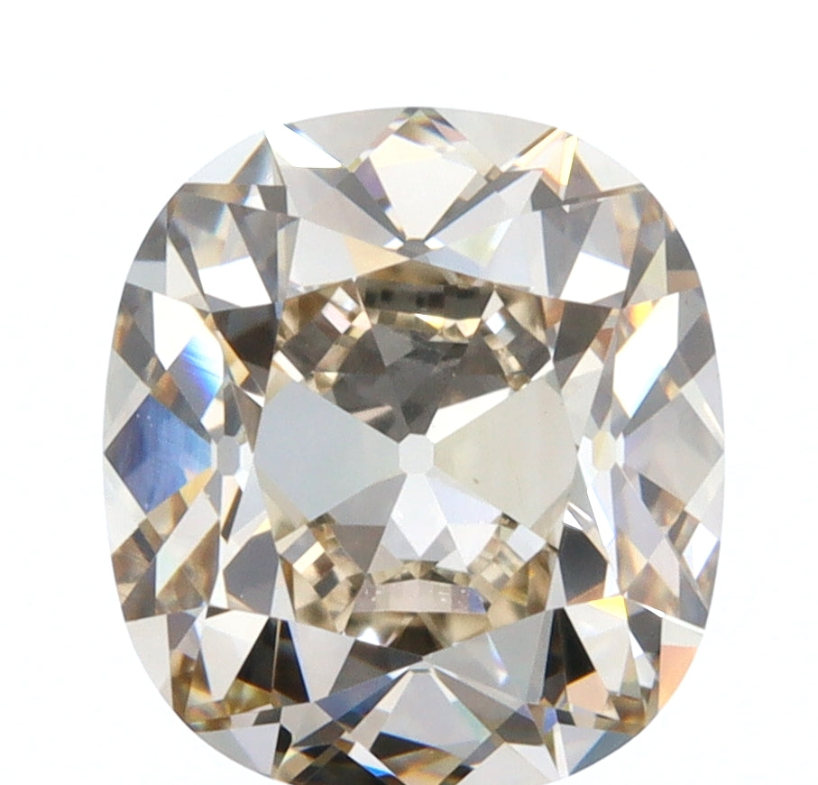 1.30ct | Light Brown VVS Cushion Shape Old Mine Cut Diamond - Modern Rustic Diamond