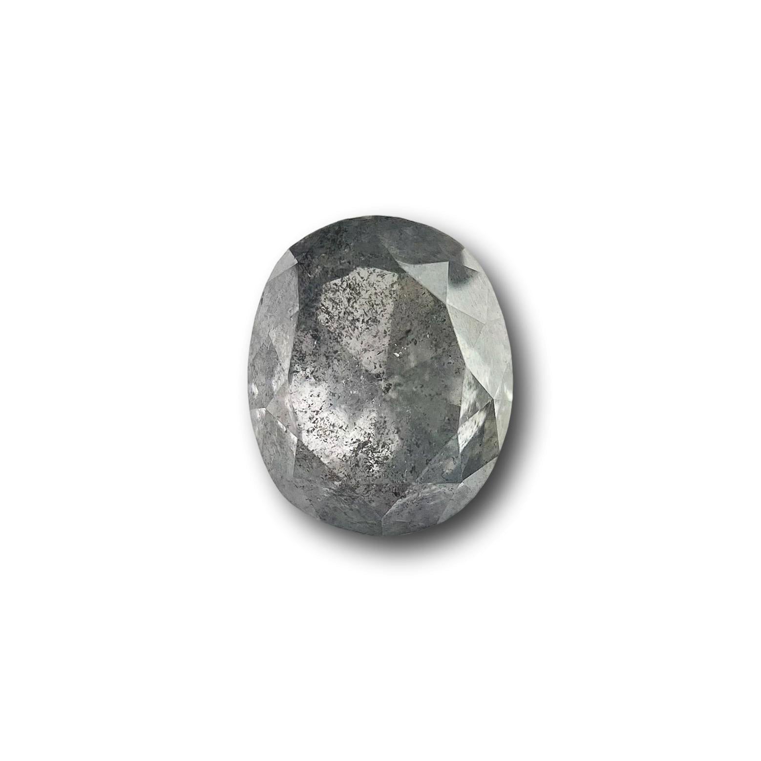 1.15ct | Salt & Pepper Oval Shape Brilliant Cut Diamond - Modern Rustic Diamond