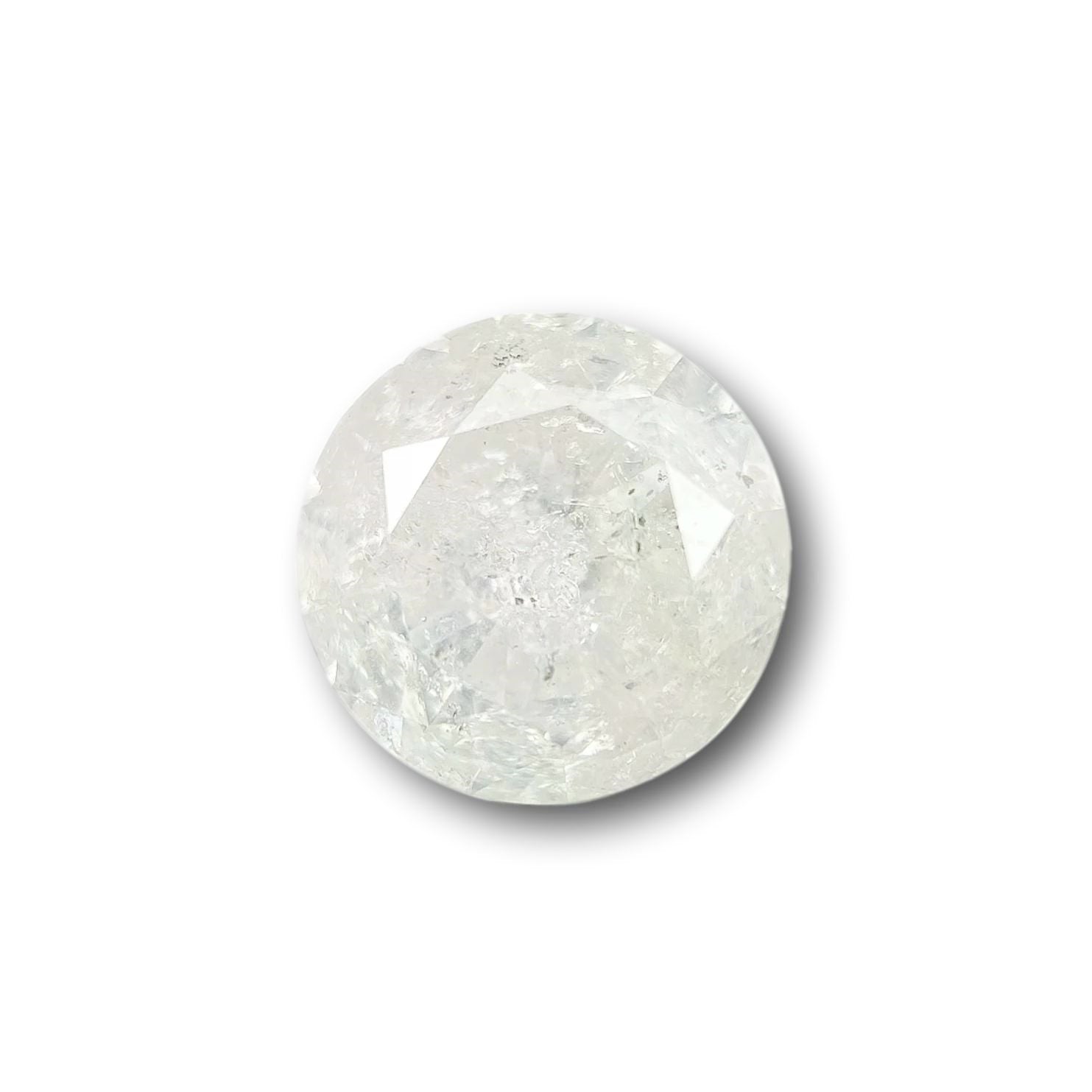 1.19ct | Salt & Pepper Round Shape Brilliant Cut Diamond - Modern Rustic Diamond