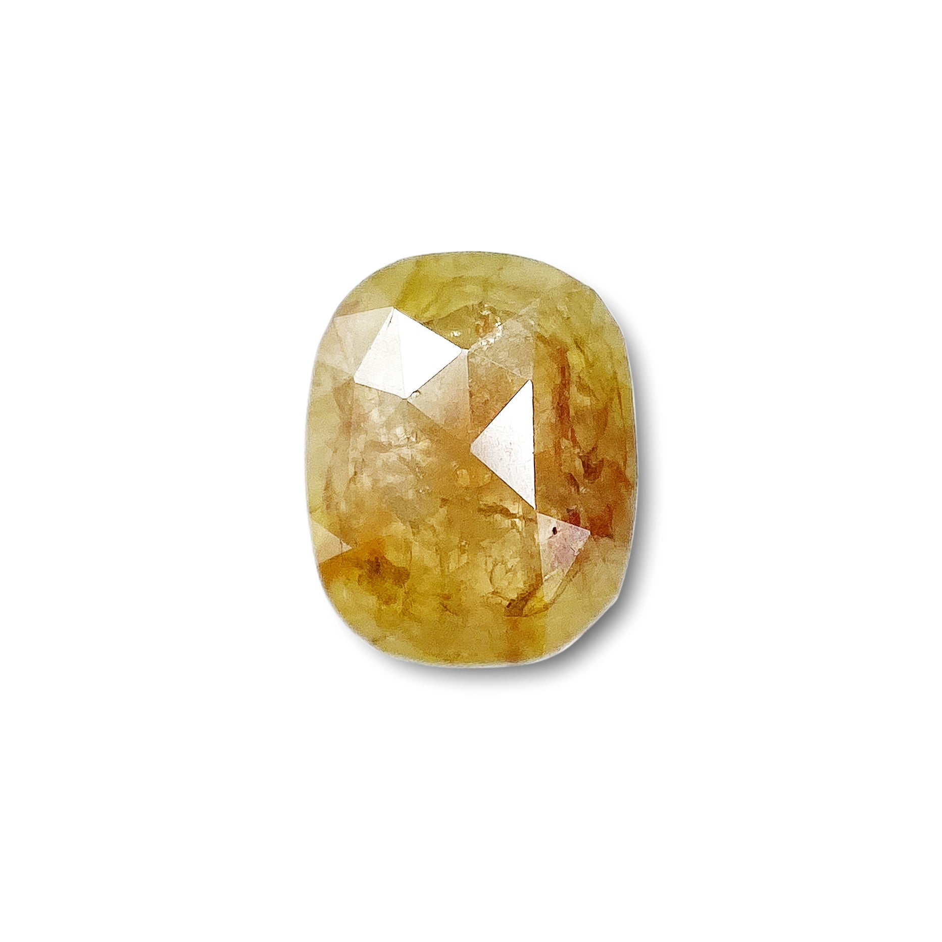 0.63ct | Salt & Pepper Cushion Shape Rose Cut Diamond - Modern Rustic Diamond