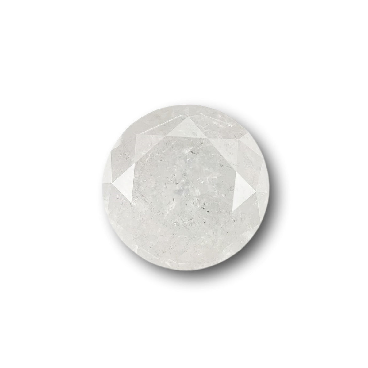 2.66ct | Salt &amp; Pepper Round Shape Brilliant Cut Diamond - Modern Rustic Diamond
