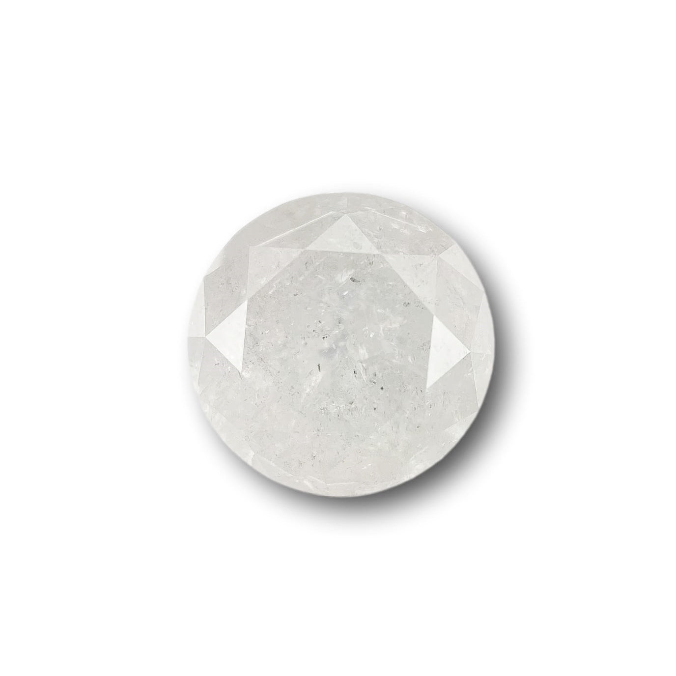 2.66ct | Salt & Pepper Round Shape Brilliant Cut Diamond - Modern Rustic Diamond