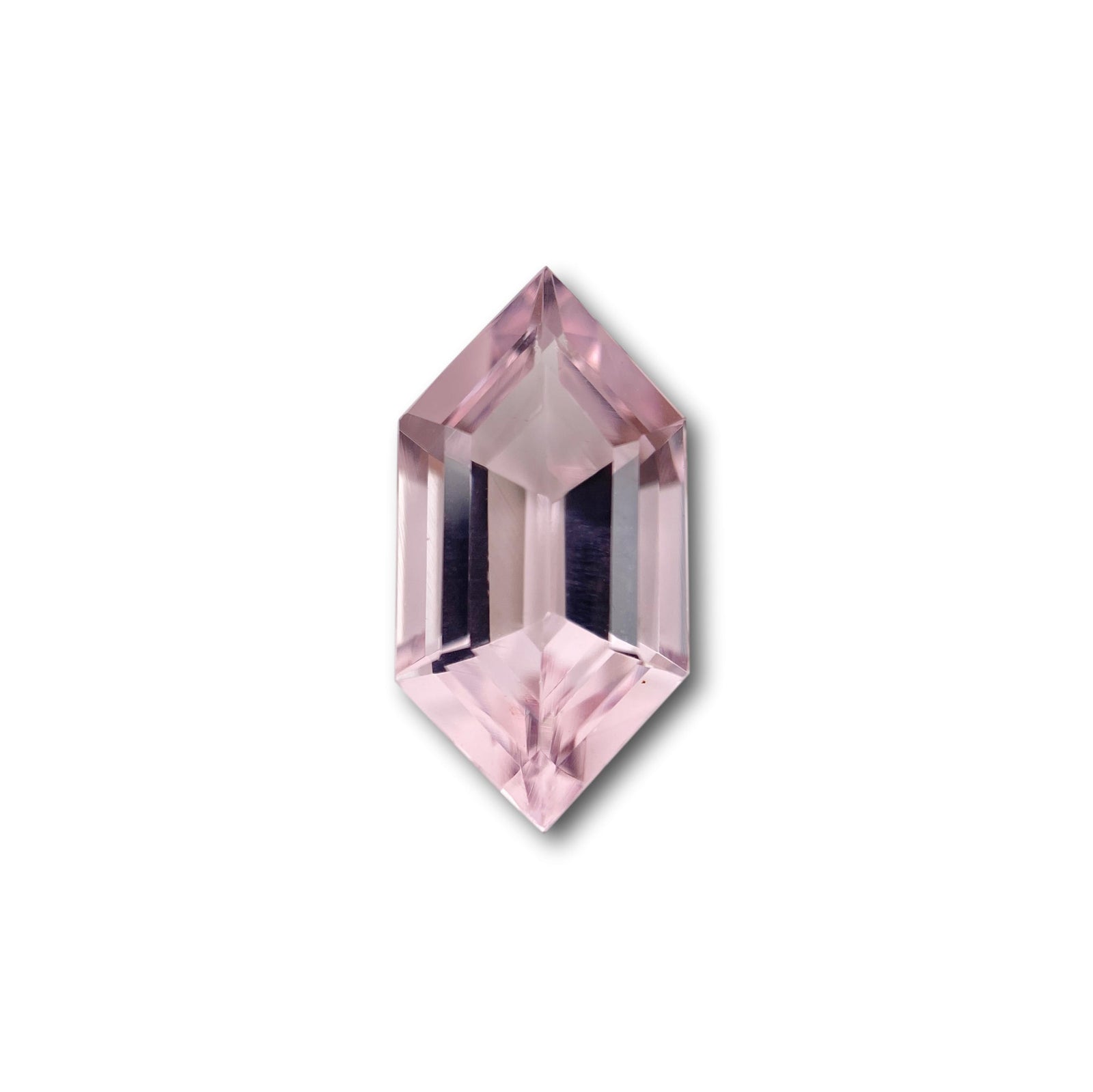 1.98ct |  Hexagon Shape Step Cut Morganite - Modern Rustic Diamond