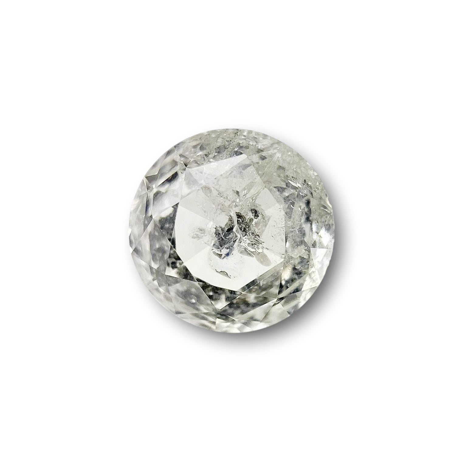 1.16ct | Salt & Pepper Round Shape Rose Cut Diamond - Modern Rustic Diamond
