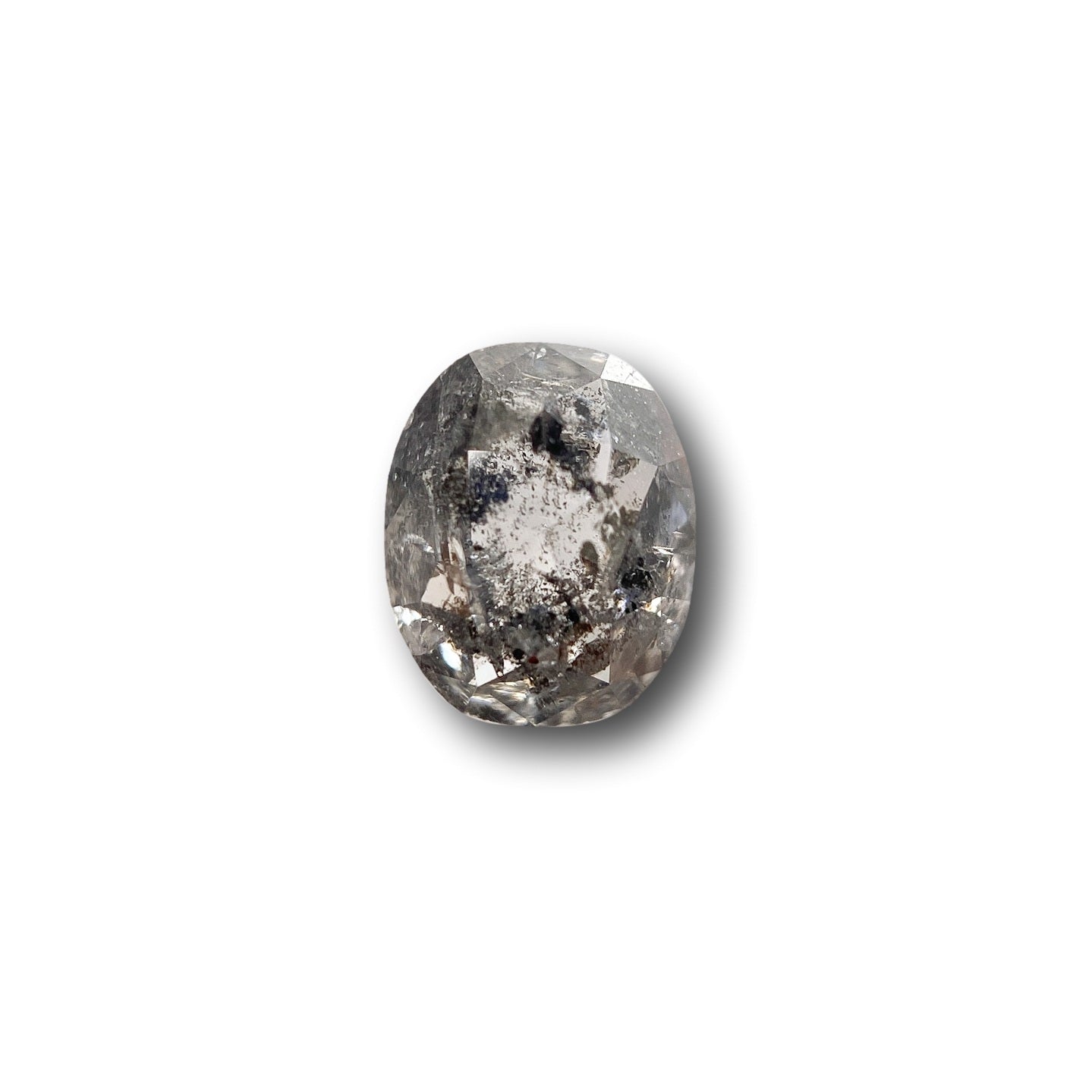 1.07ct | Salt & Pepper Cushion Shape Rose Cut Diamond - Modern Rustic Diamond