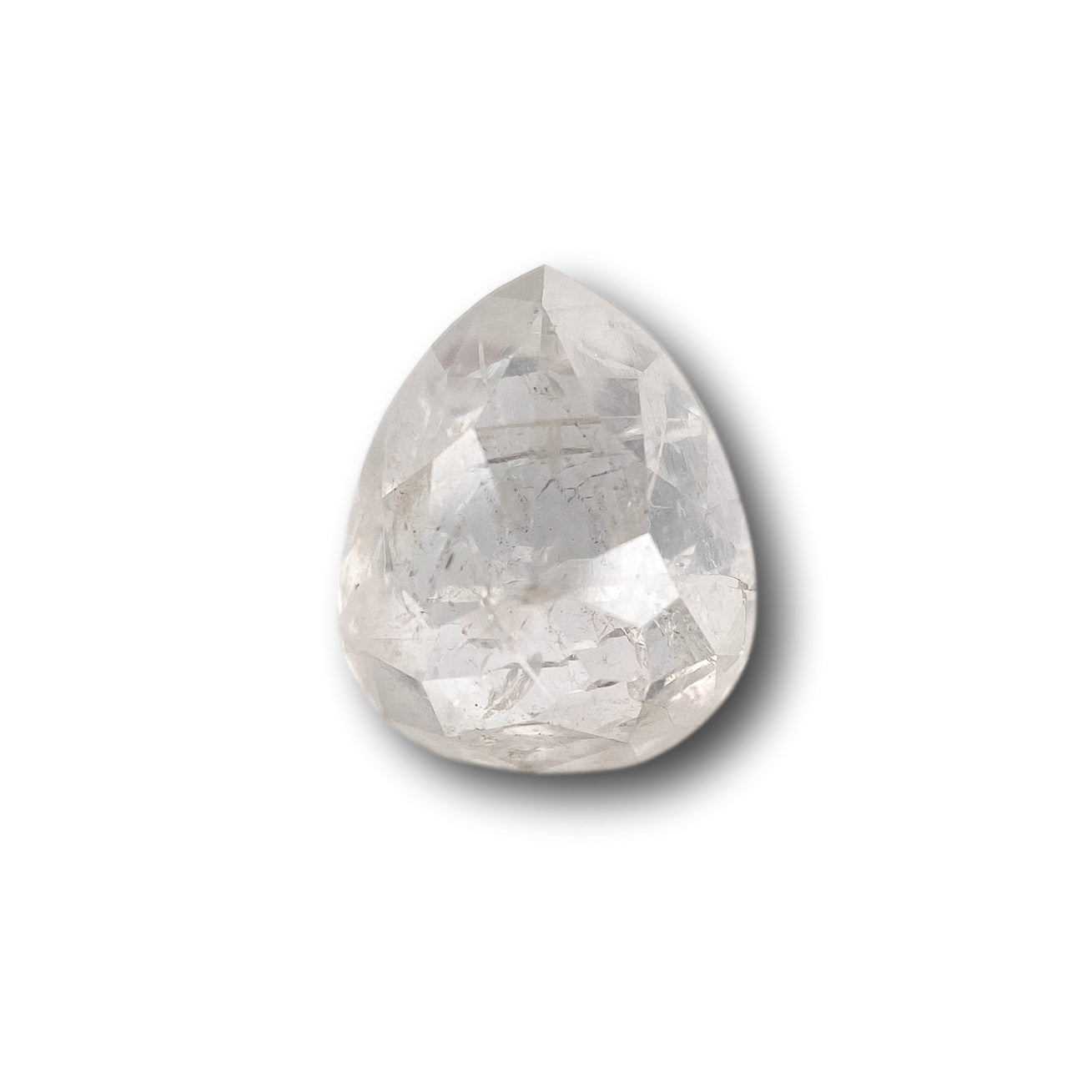 2.59ct | Salt & Pepper Pear Shape Rose Cut Diamond - Modern Rustic Diamond