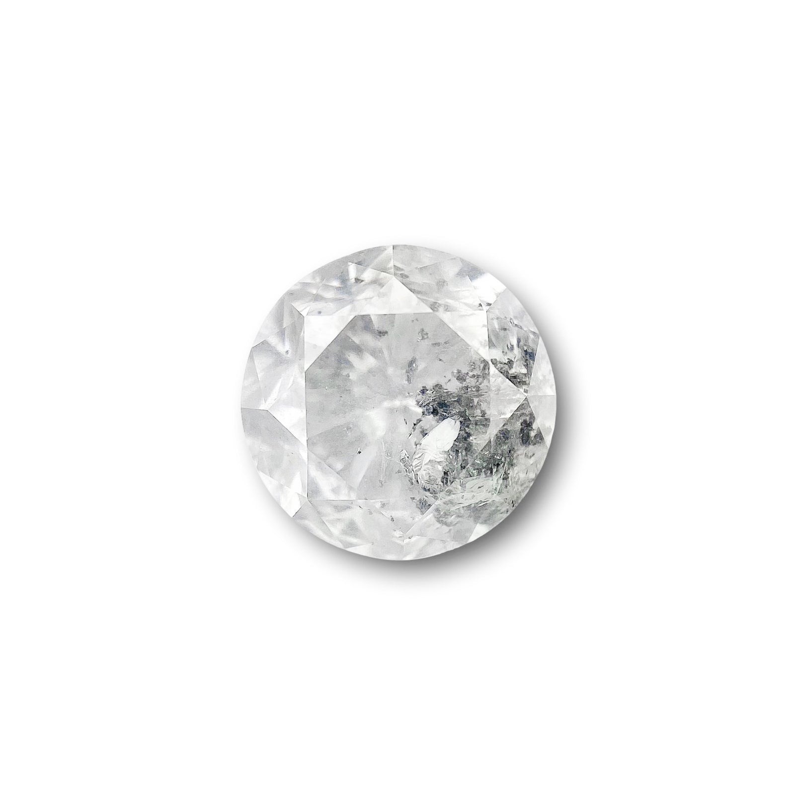 1.81ct | Salt & Pepper Round Shape Brilliant Cut Diamond - Modern Rustic Diamond