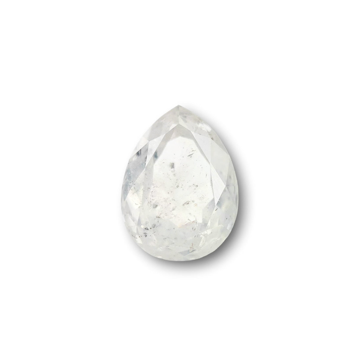 1.42ct | Salt &amp; Pepper Pear Shape Rose Cut Diamond - Modern Rustic Diamond