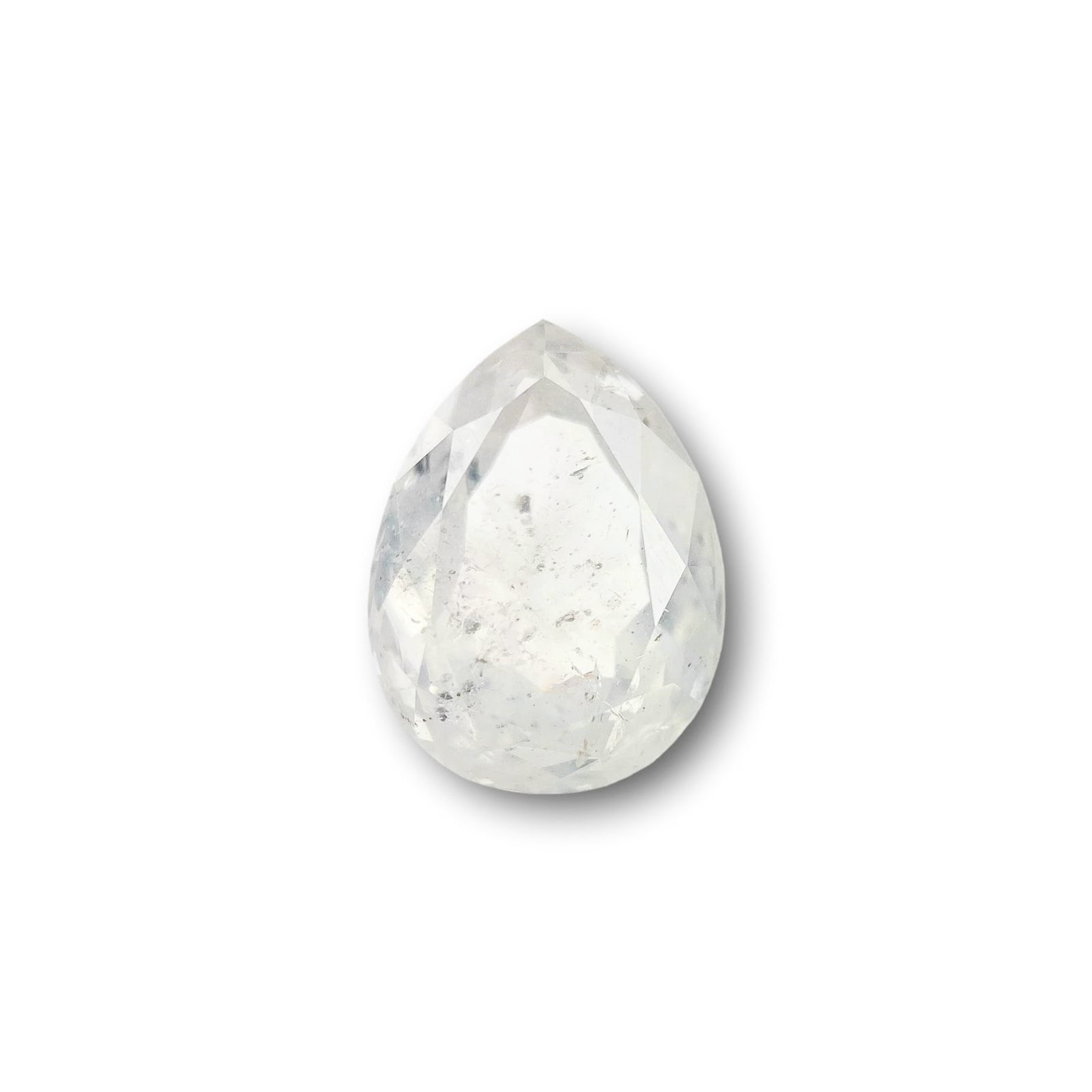 1.42ct | Salt & Pepper Pear Shape Rose Cut Diamond - Modern Rustic Diamond