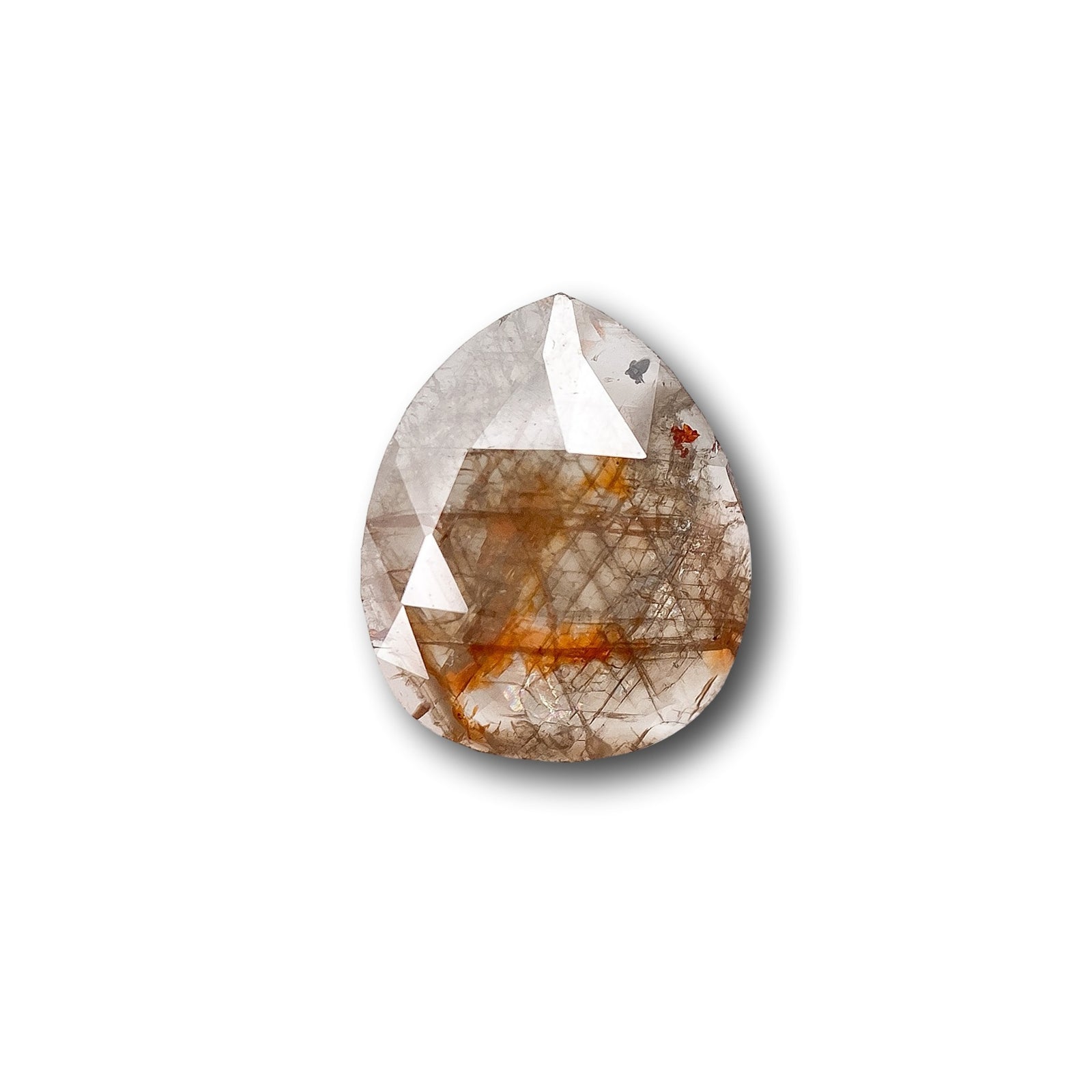 0.89ct | Rustic  Pear Shape Rose Cut Diamond - Modern Rustic Diamond