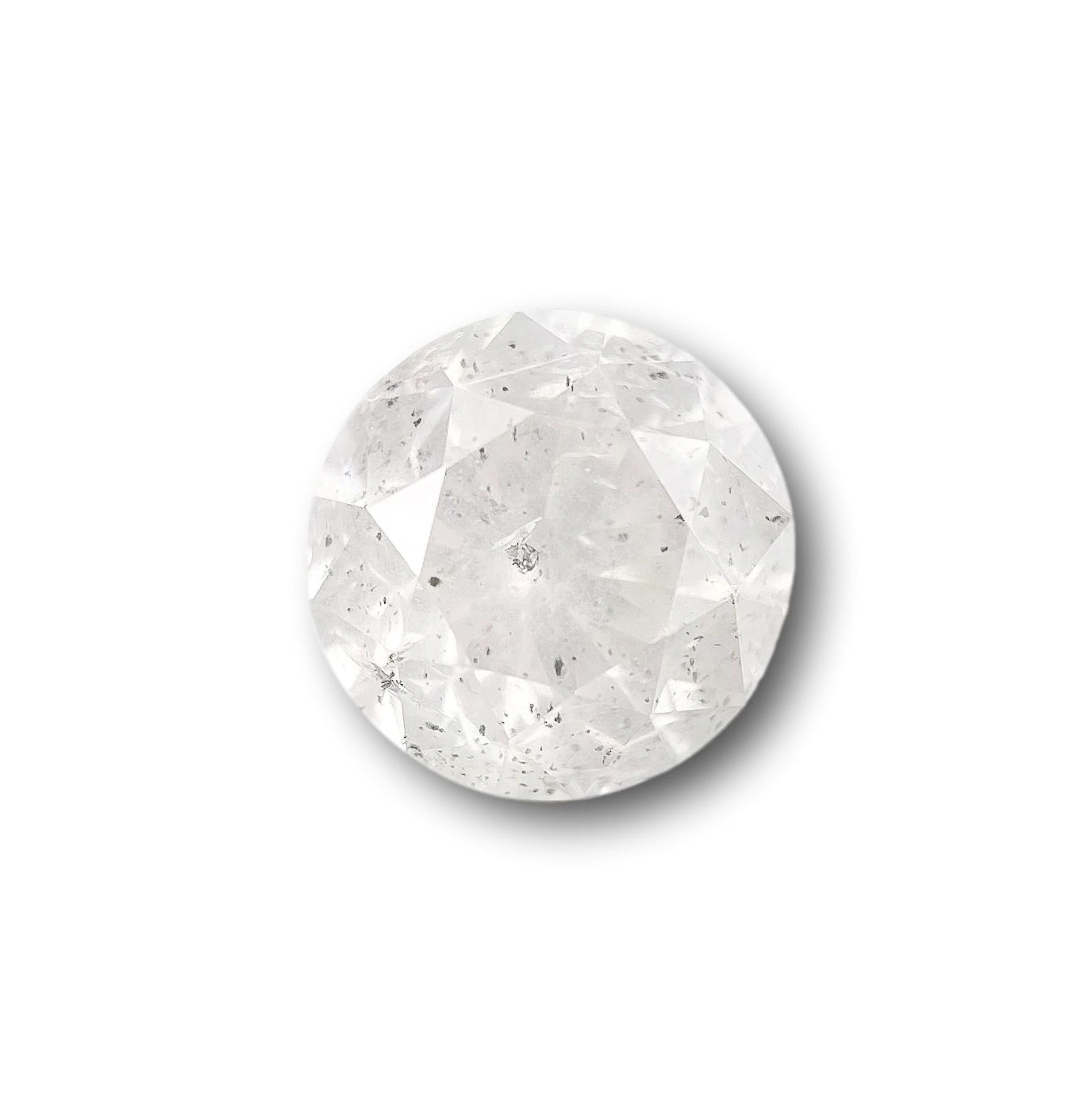 1.00ct | Salt & Pepper Round Shape Brilliant Cut Diamond - Modern Rustic Diamond