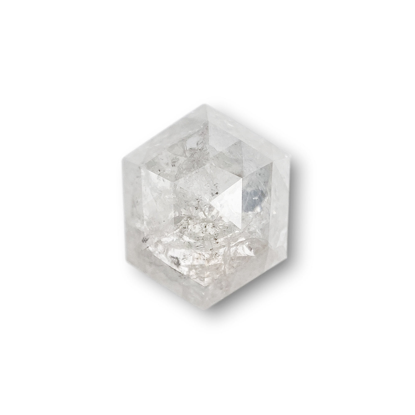 2.27ct | Rustic Hexagon Shape Rose Cut Diamond - Modern Rustic Diamond
