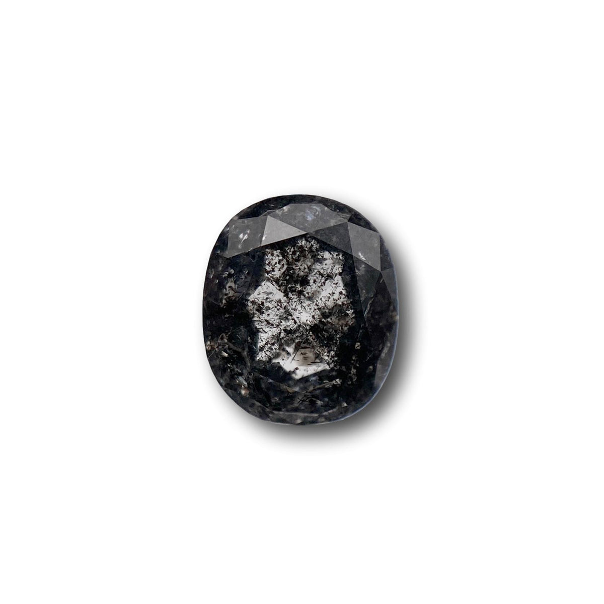0.89ct | Salt &amp; Pepper Cushion Shape Brilliant Cut Diamond - Modern Rustic Diamond