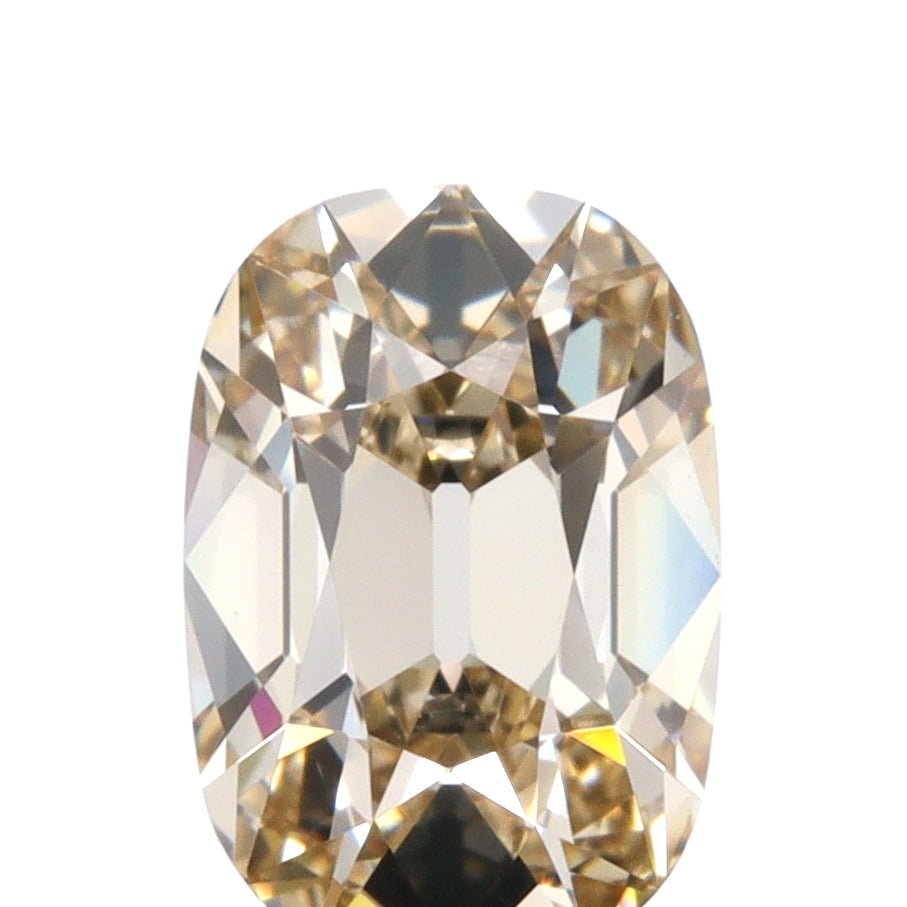 0.83ct | Fancy Light Brownish Yellow VS1 Cushion Shape Old Mine Cut Diamond (GIA) - Modern Rustic Diamond