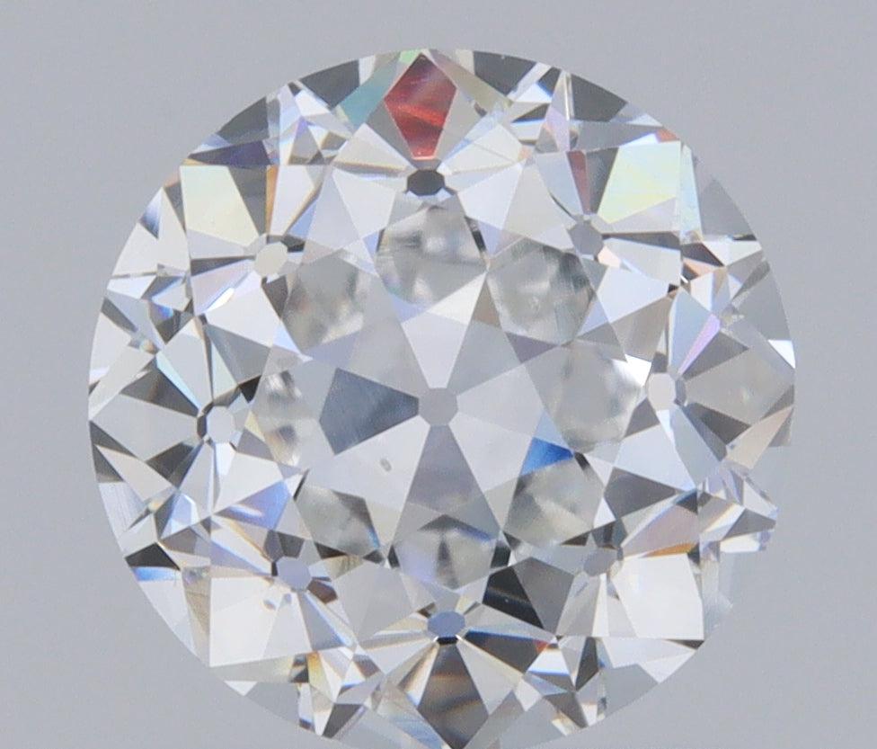 1.62ct | D/VS2 Round Shape Old European Cut Diamond (GIA) - Modern Rustic Diamond