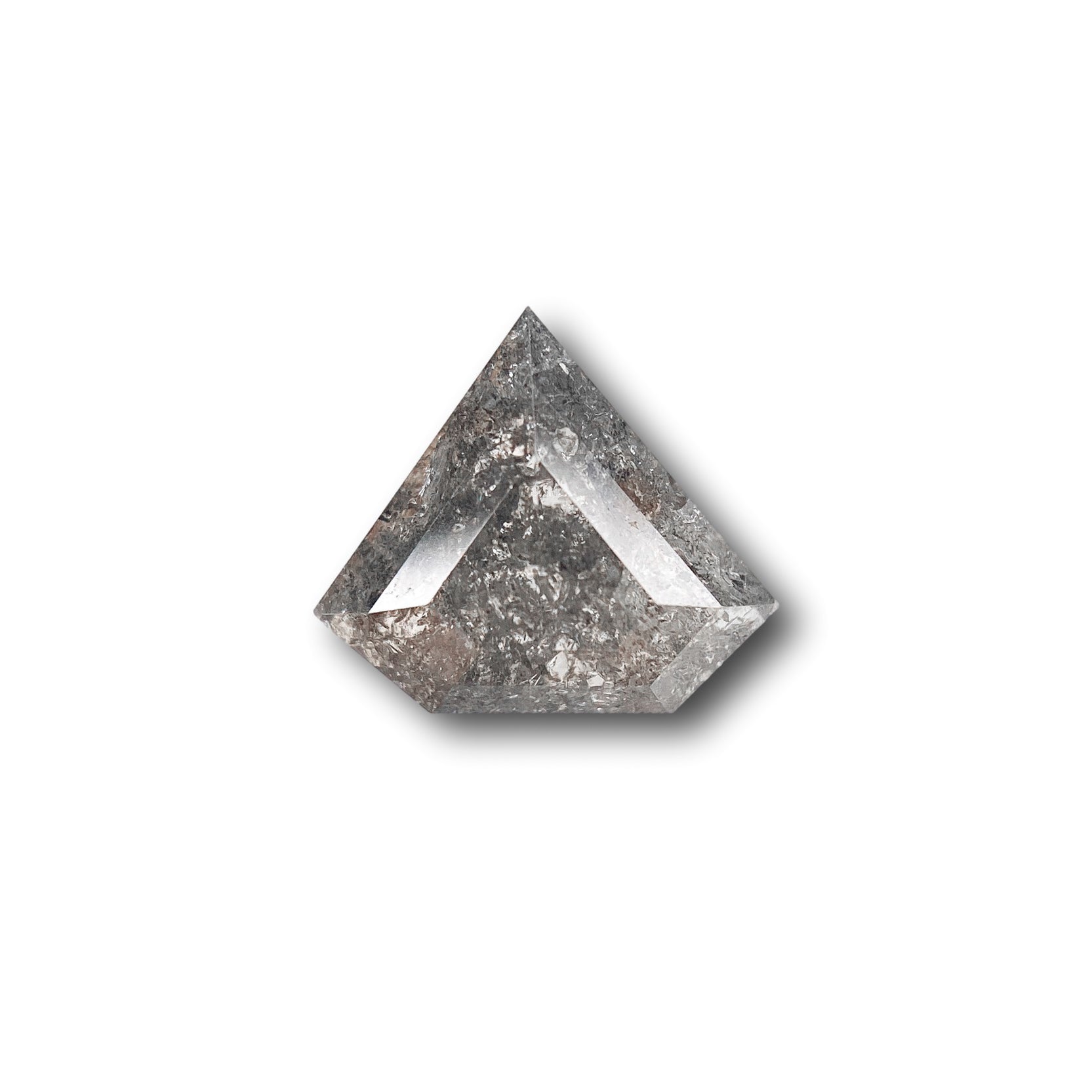 1.15ct | Salt & Pepper Shield Shape Rose Cut Diamond - Modern Rustic Diamond