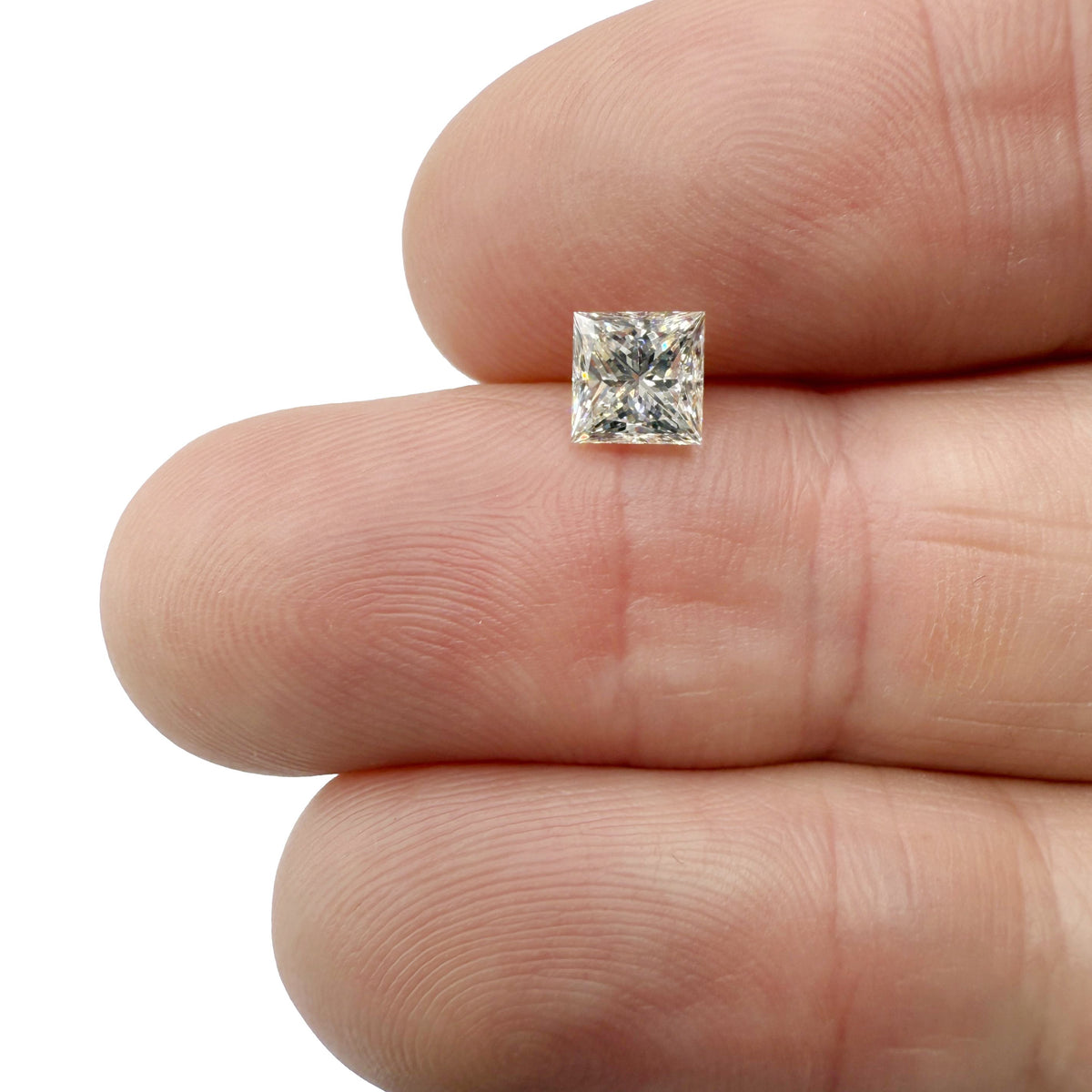 0.90ct | M/VS1 Princess Shape Brilliant Cut Diamond (GIA) - Modern Rustic Diamond
