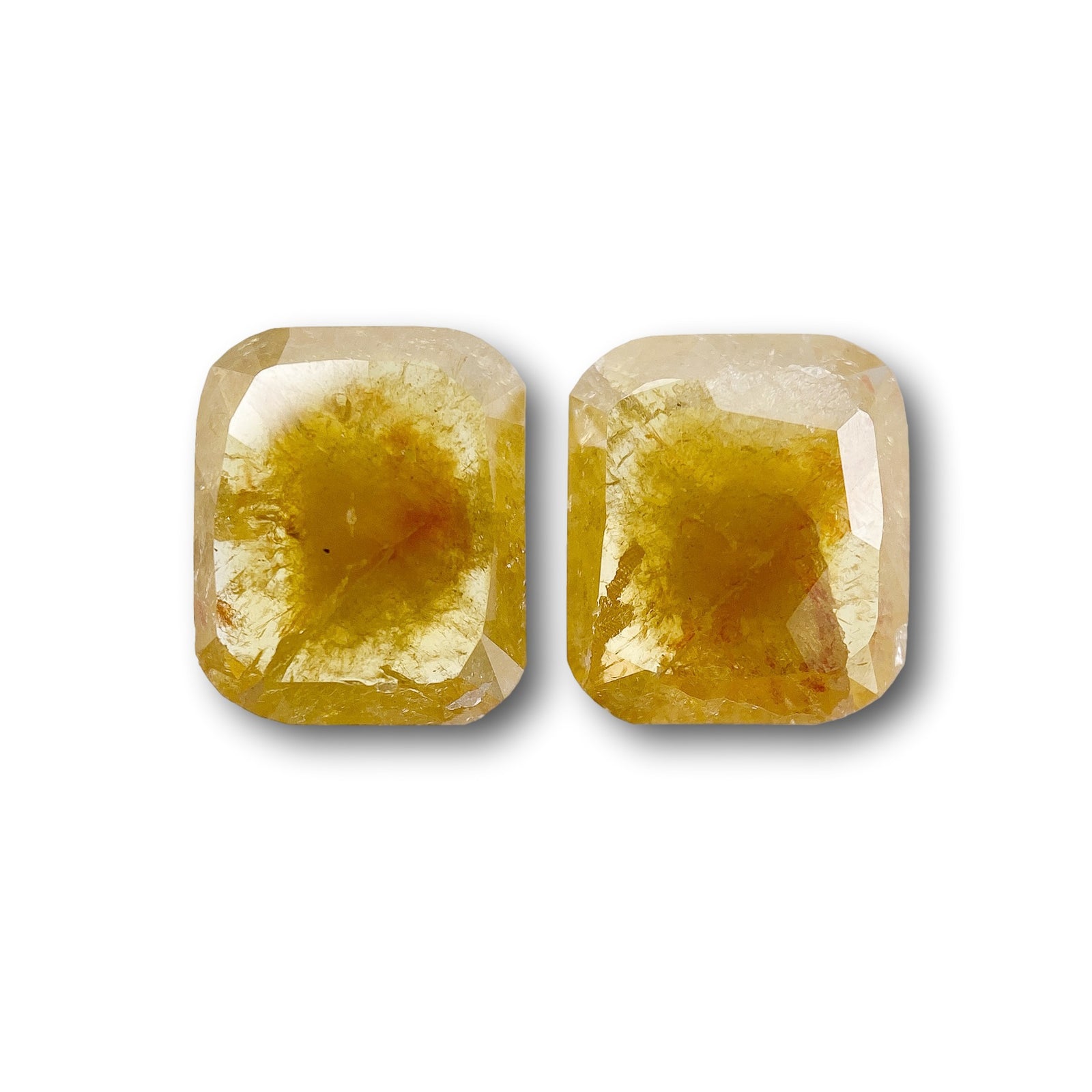 2.38cttw | Rustic  Cushion Shape Rose Cut Diamond Matched Pair - Modern Rustic Diamond