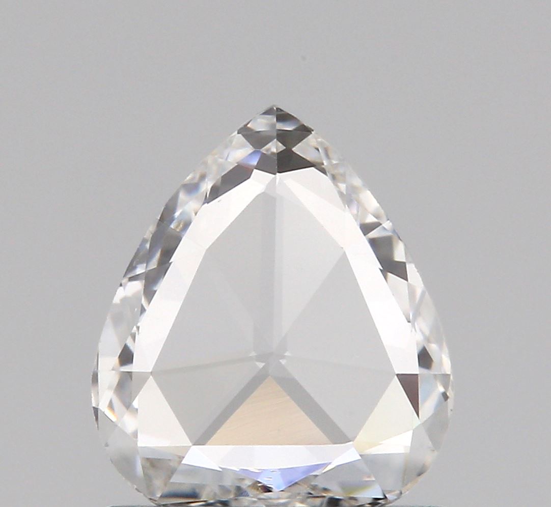 0.63ct | E/VVS2 Pear Shape Rose Cut Diamond (GIA) - Modern Rustic Diamond
