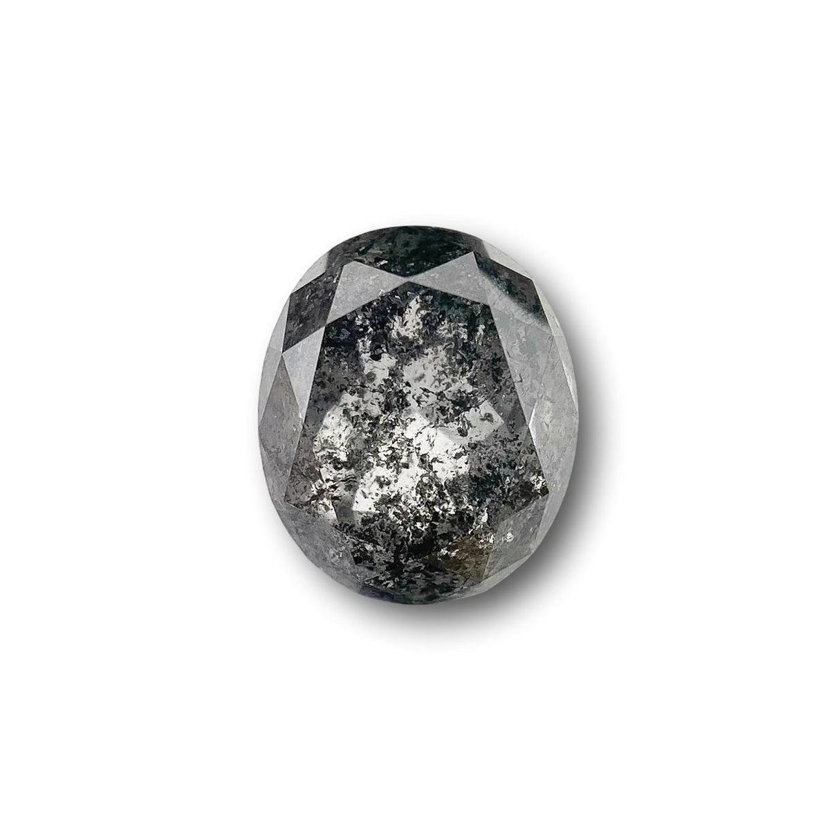 1.16ct | Salt &amp; Pepper Round Shape Brilliant Cut Diamond - Modern Rustic Diamond