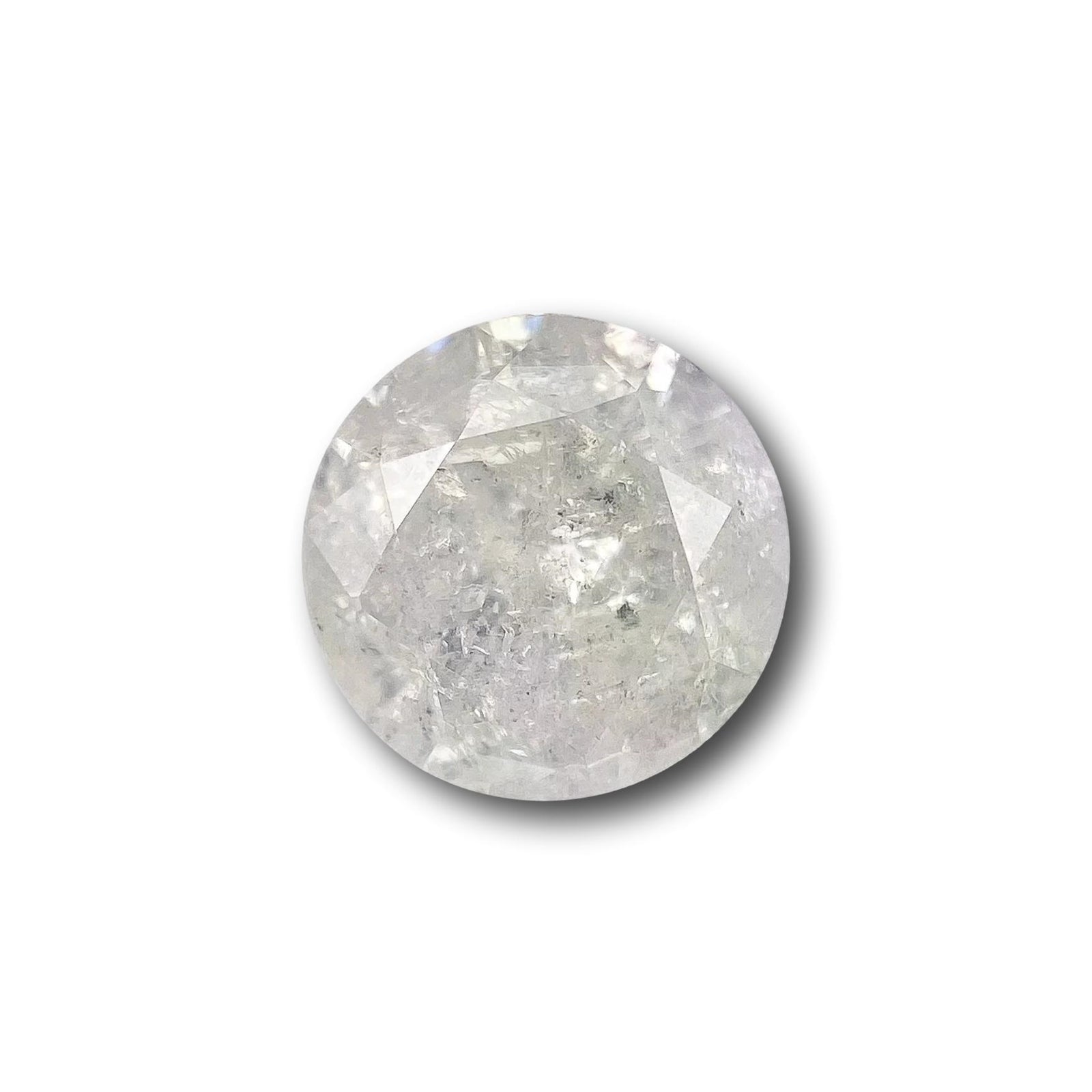 1.13ct | Salt & Pepper Round Shape Brilliant Cut Diamond - Modern Rustic Diamond