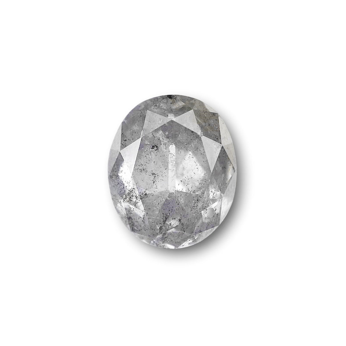 1.01ct | Salt &amp; Pepper Oval Shape Brilliant Cut Diamond - Modern Rustic Diamond
