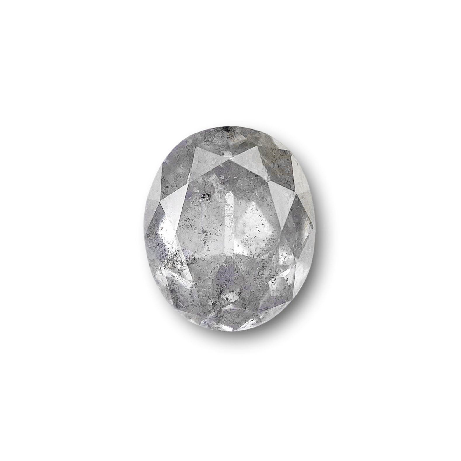 1.01ct | Salt & Pepper Oval Shape Brilliant Cut Diamond - Modern Rustic Diamond