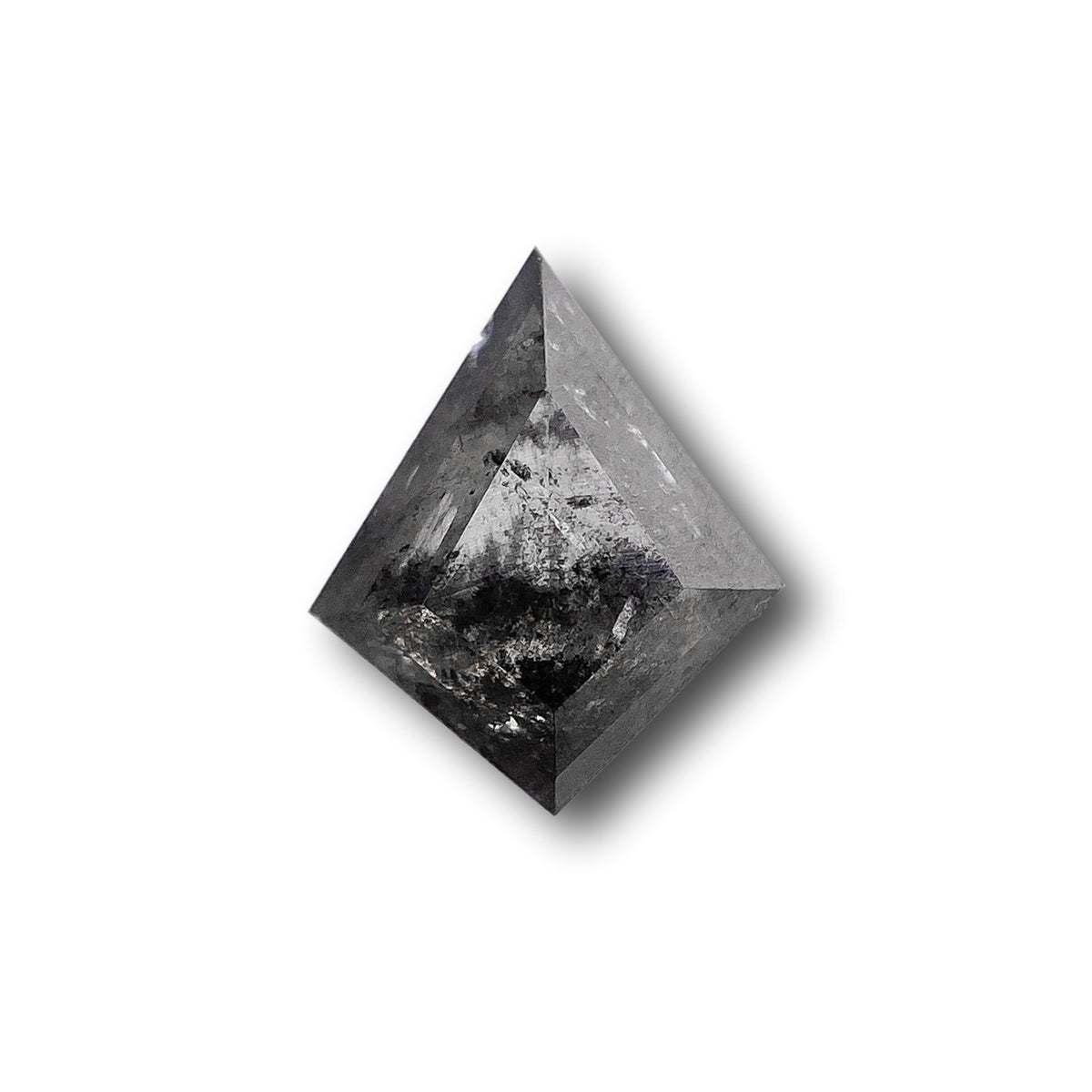 0.76ct | Salt &amp; Pepper Kite Shape Step Cut Diamond - Modern Rustic Diamond
